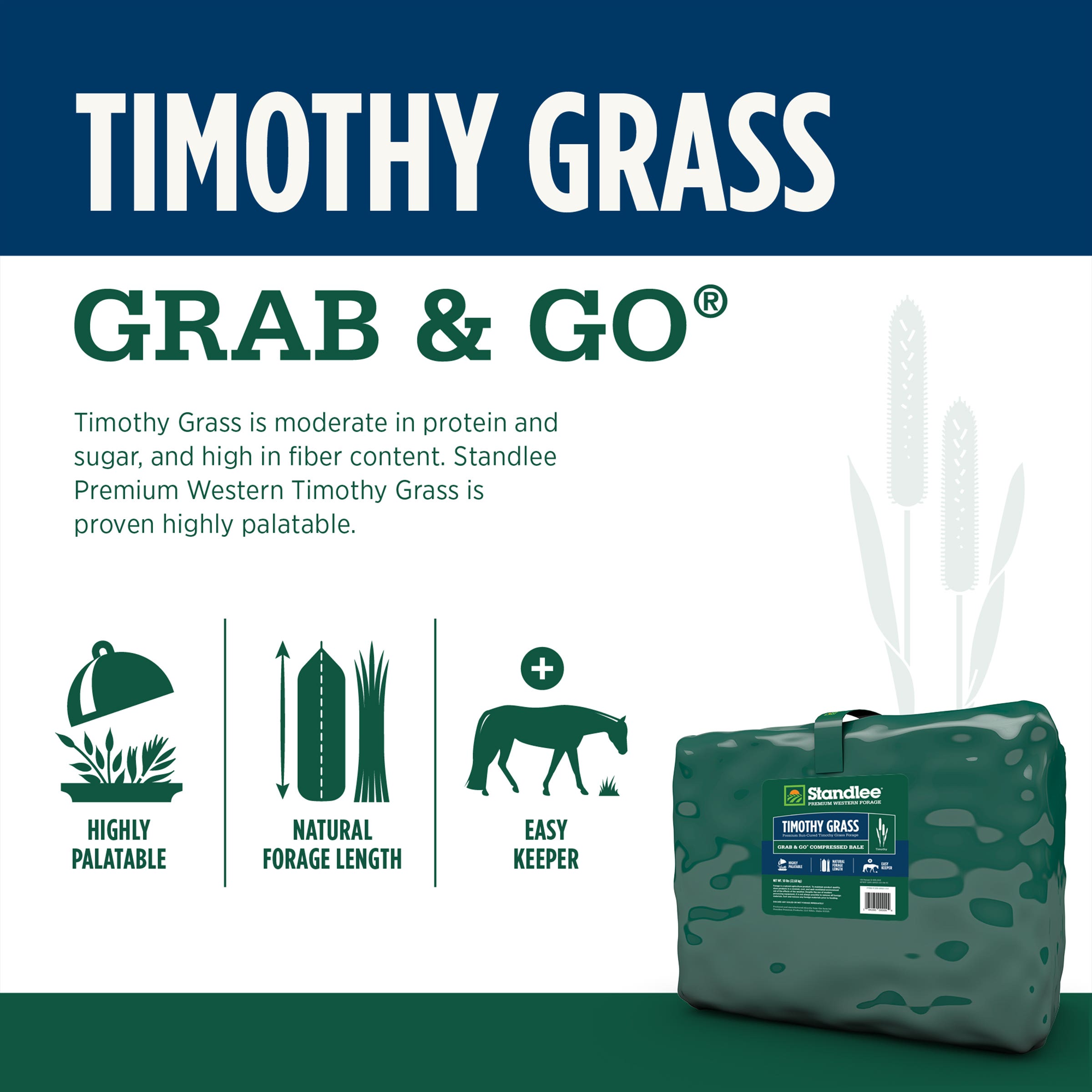 Standlee Timothy Grass Grab & Go Compressed Bale