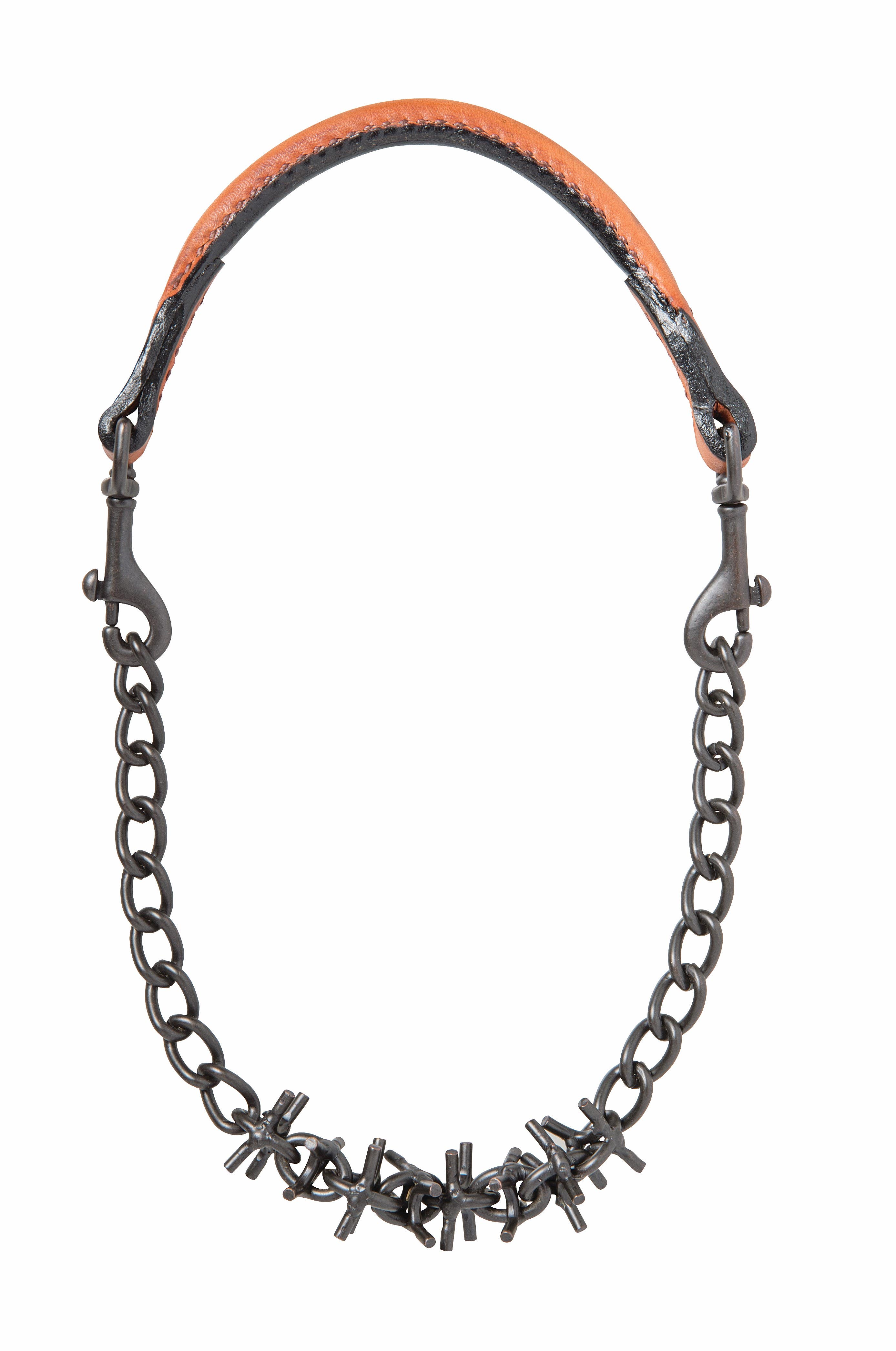 Weaver Oil Rubbed Pronged Chain Goat Collar, 24"