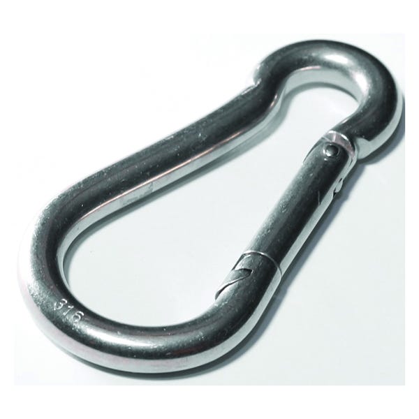 Baron 2450-3/16 Spring Snap, 80 lb Working Load, Malleable Iron, Zinc