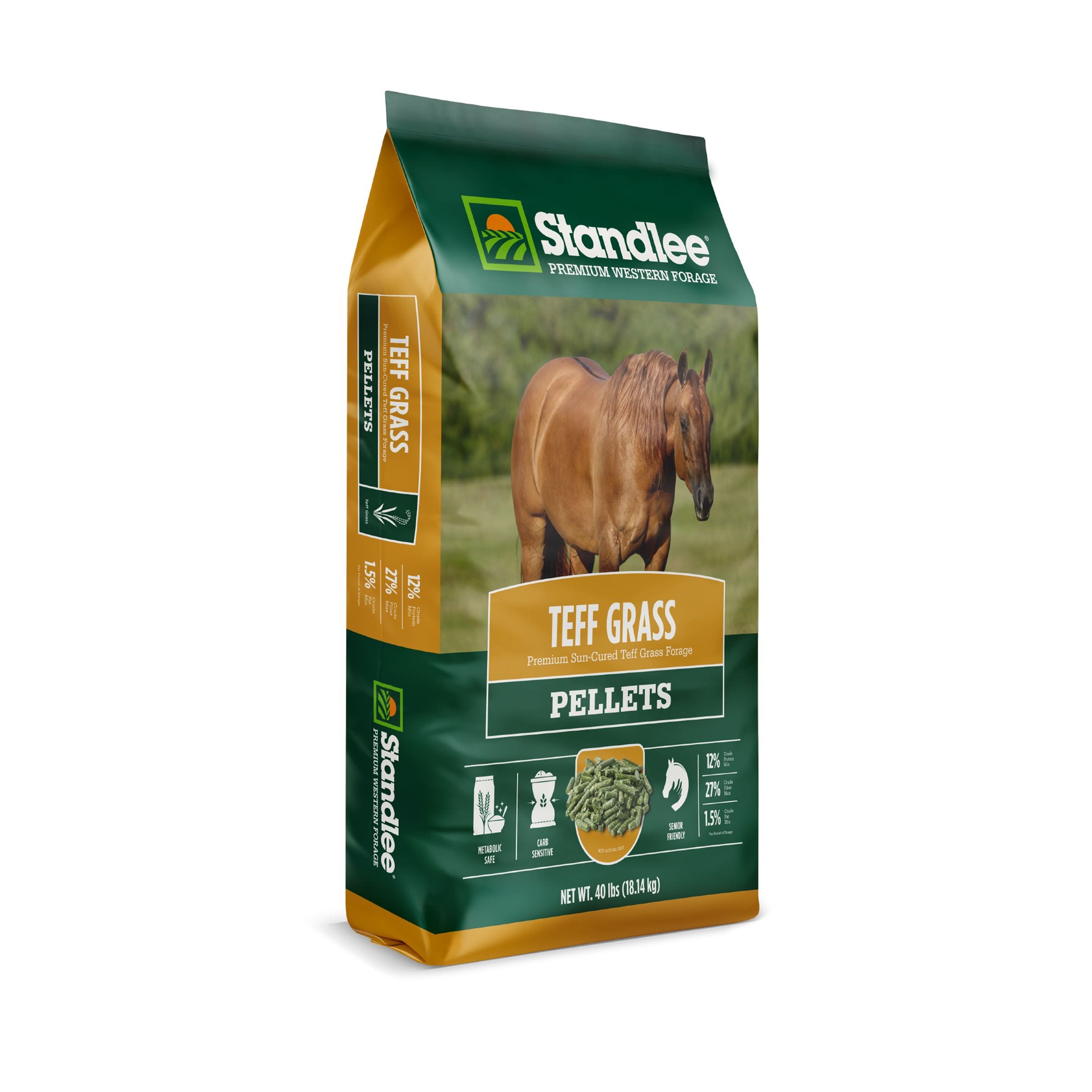 STANDLEE Teff Grass Pellets, 40 Lb.