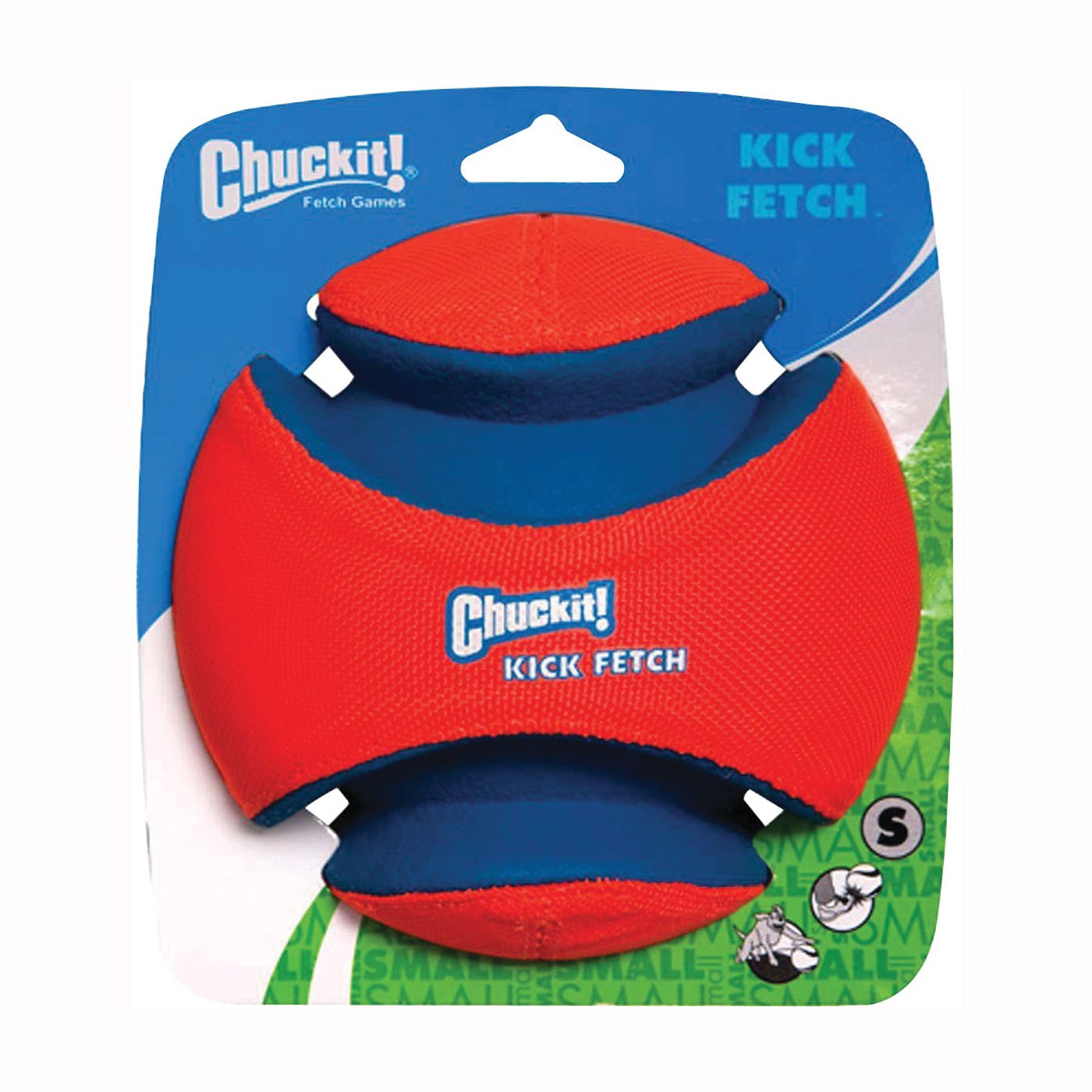 Chuckit! Dog Toy, S, High-Visibility, Canvas/Foam/Rubber, Blue/Orange