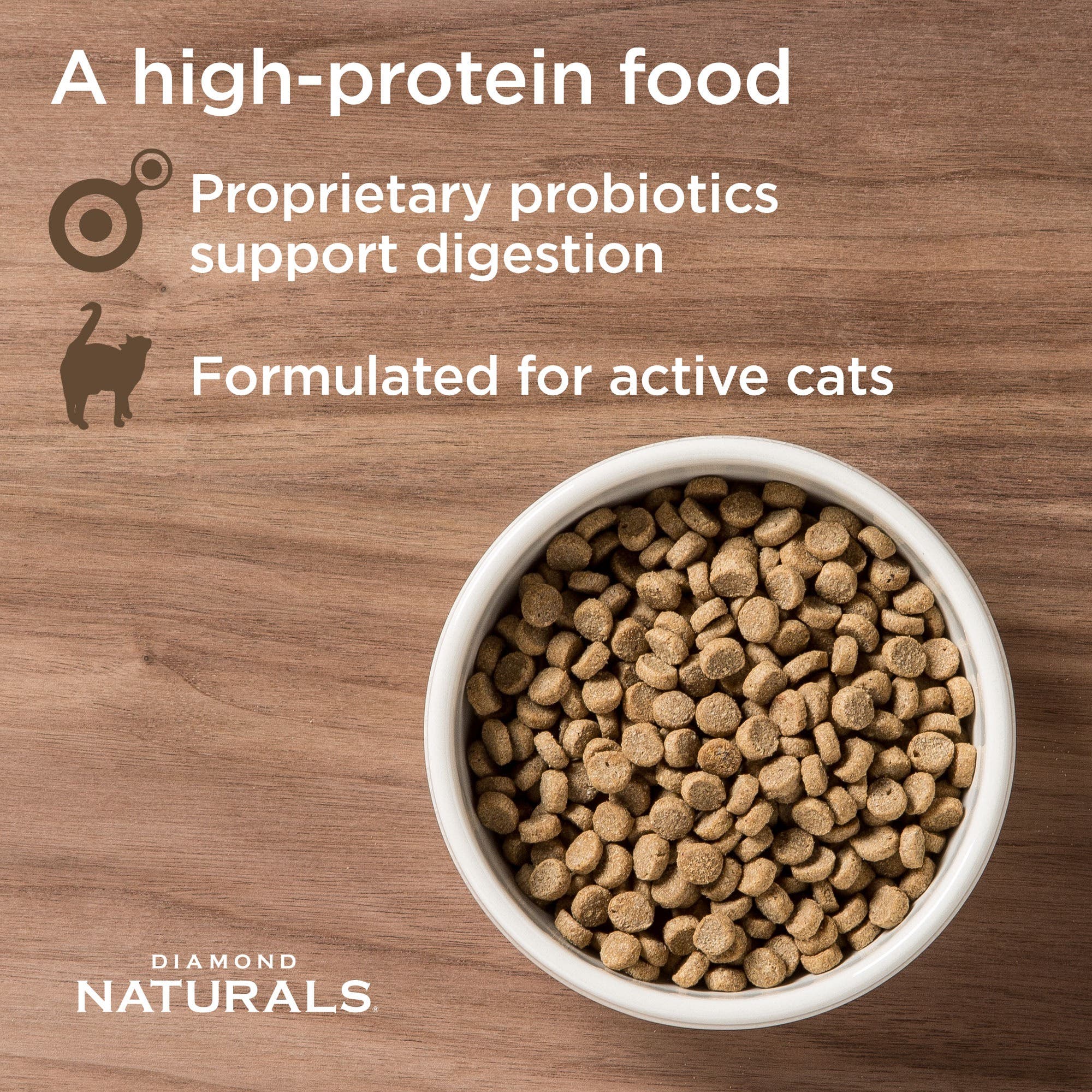 Diamond Naturals Active Cat Chicken Meal & Rice Formula, 6 lb bag