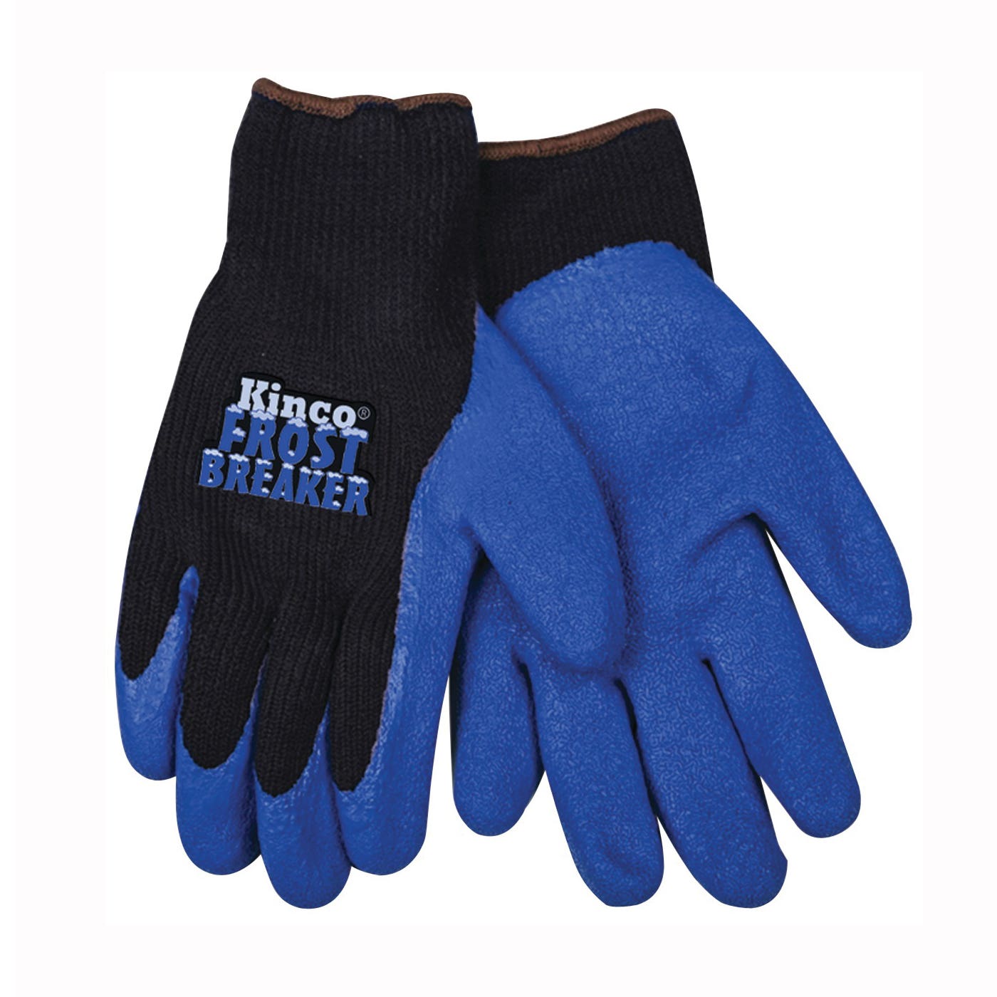 Frost Breaker 1789-M Protective Gloves, Men's, M, 11 in L, Regular Thumb, Knit Wrist Cuff, Acrylic, Black/Blue