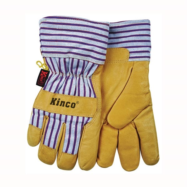 Kinco 1927-C Protective Gloves with Safety Cuff, Wing Thumb, Blue/Tan