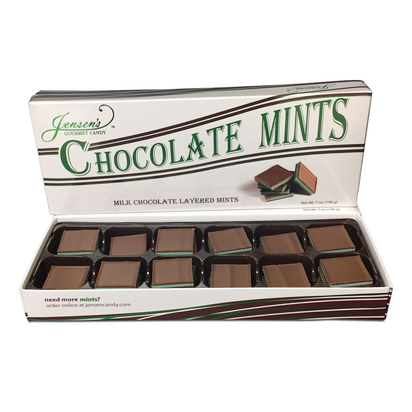 Jensen's Gourmet Candy Milk Chocolate Layered Mints