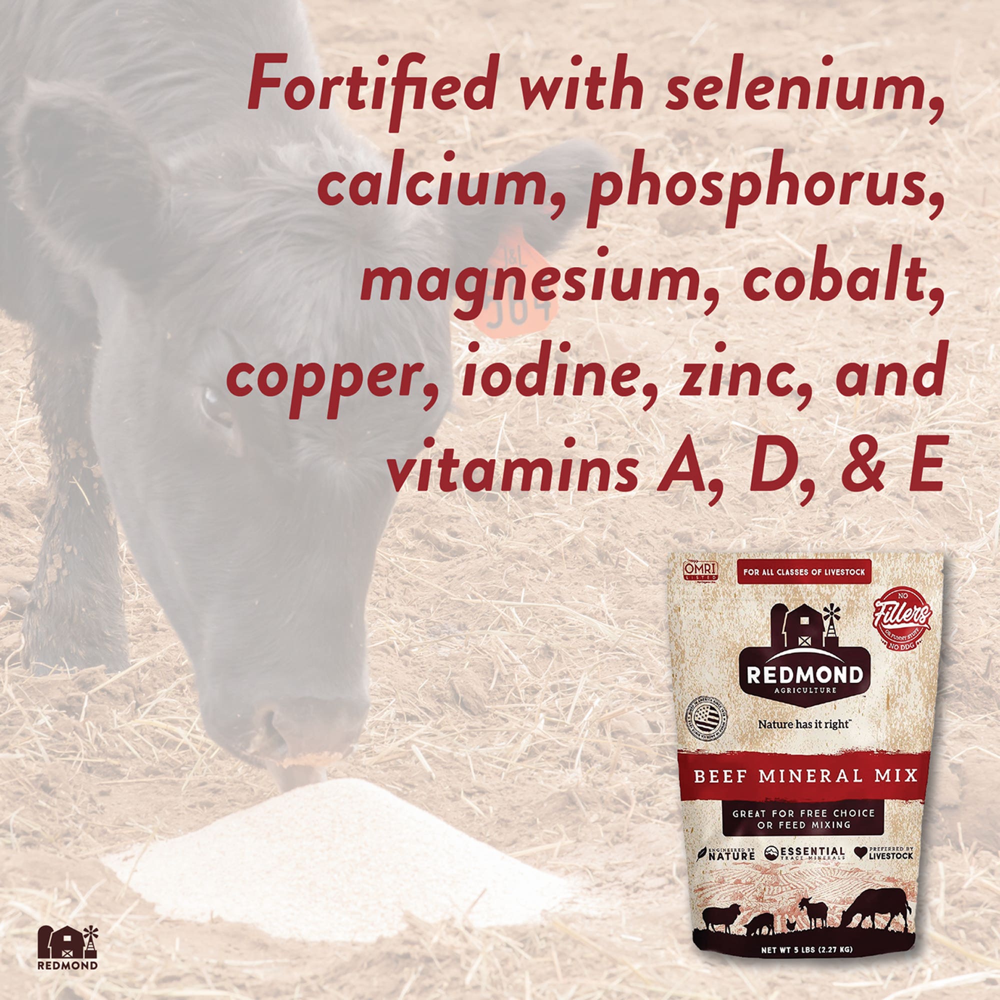 Redmond Beef Mineral, 5 lb, Bag
