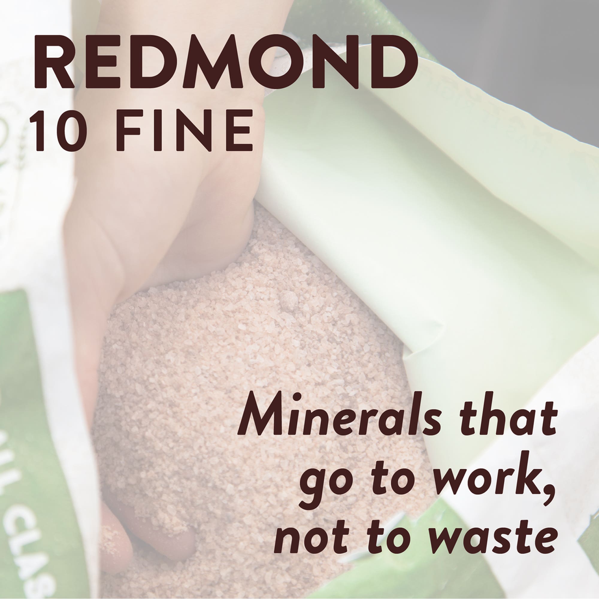 Redmond Premium Mineral Salt 10 Fine, 5 lb, Bag