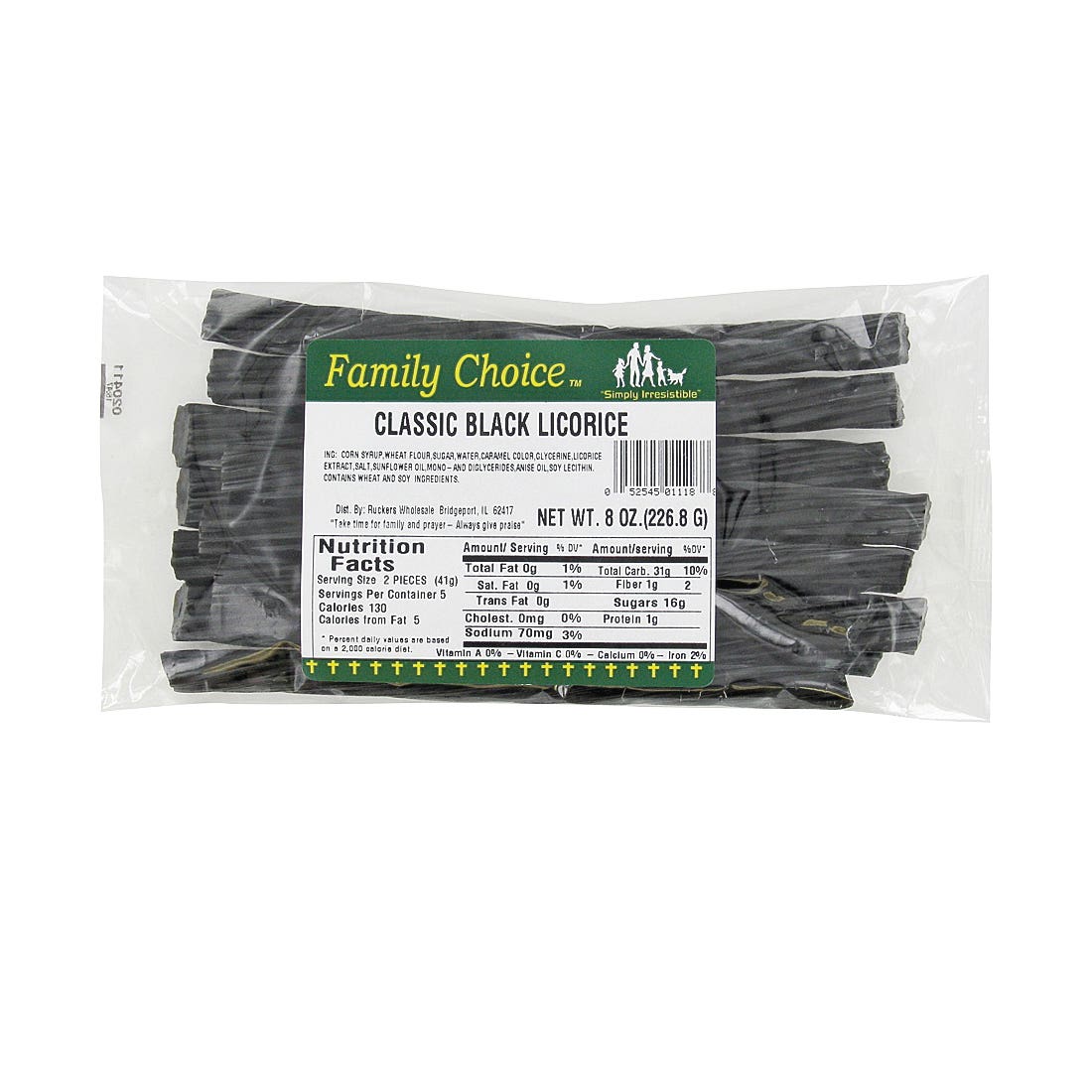 Family Choice Licorice, Classic Black Flavor, 7 oz