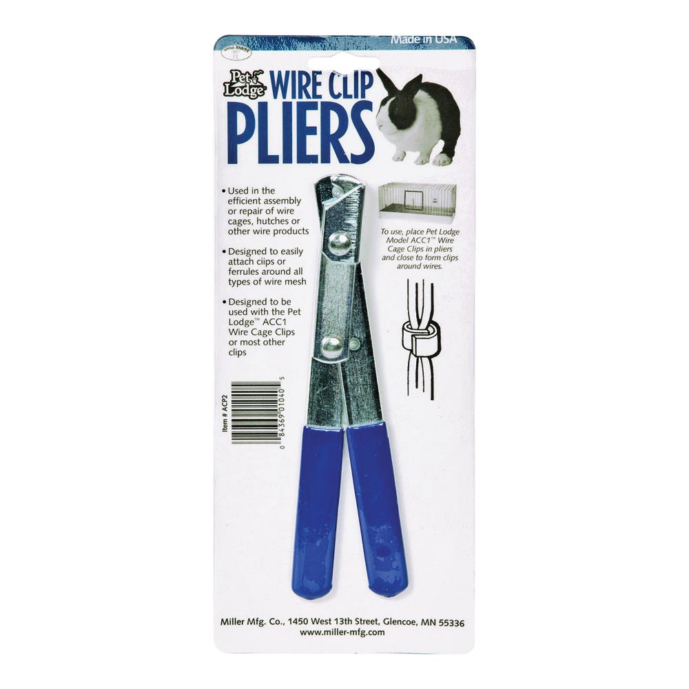 Miller ACP2 Wire Clip Plier, Ferrule, Metal/Plastic, For: ACC1 and ACC120 Pet Lodge Wire Cage Clips