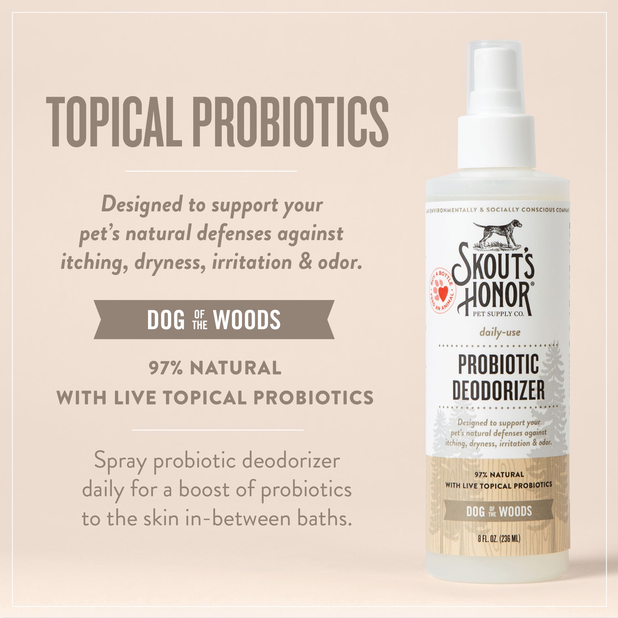 Skout's Probiotic Deodorizer for Dogs and Cats, 8 oz