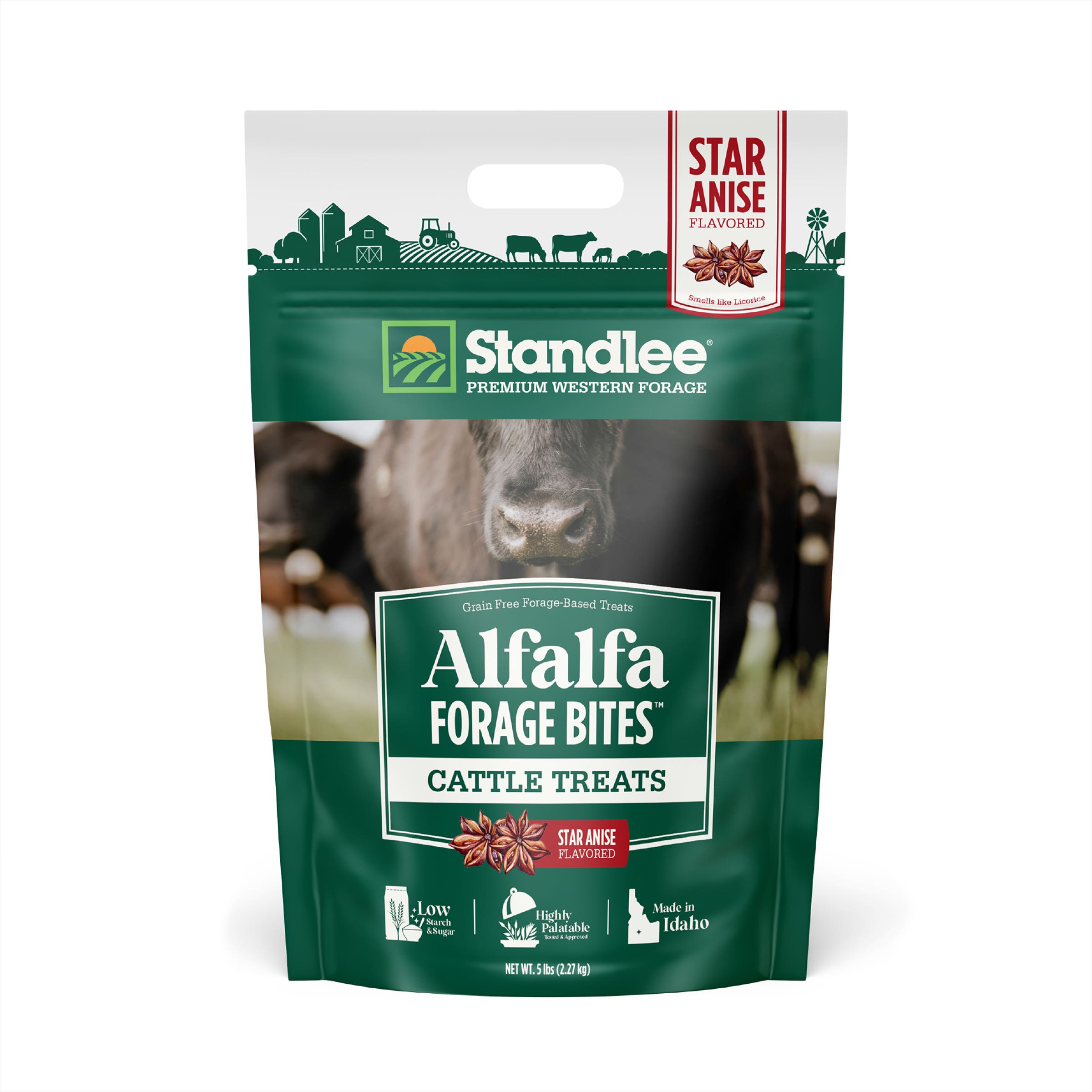 STANDLEE Alfalfa Forage Bites Horse Treats, Banana Flavored