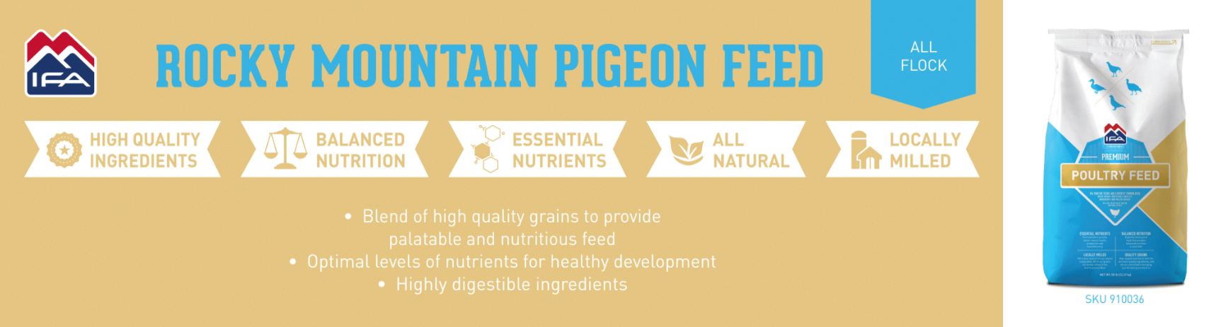 IFA Rocky Mountain Pigeon Blend, 50 Lb.