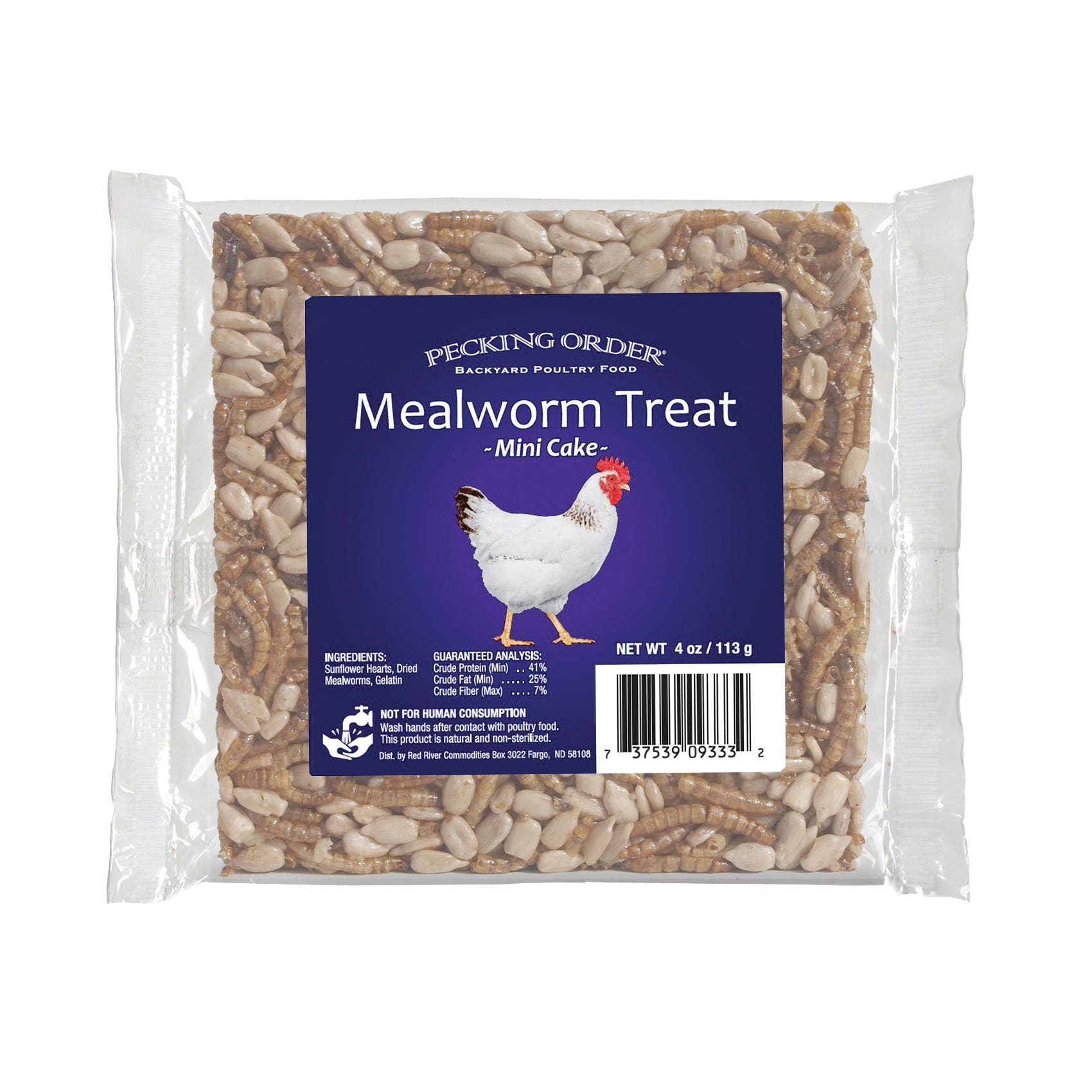 Pecking Order Mealworm Treat Cake, 4 oz Pack