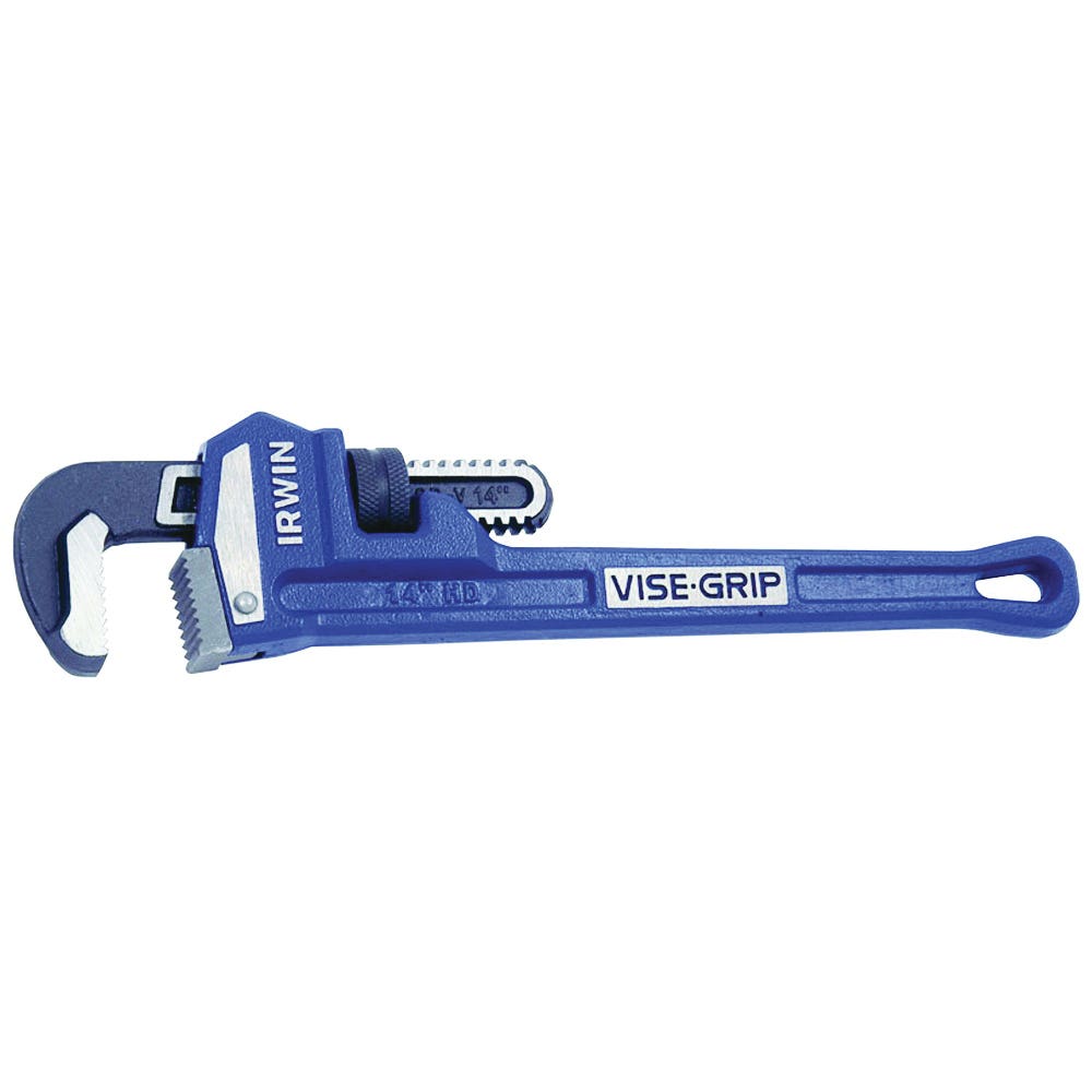 Irwin 274102 Pipe Wrench, 2 in Jaw, 14 in L, Iron, I-Beam Handle