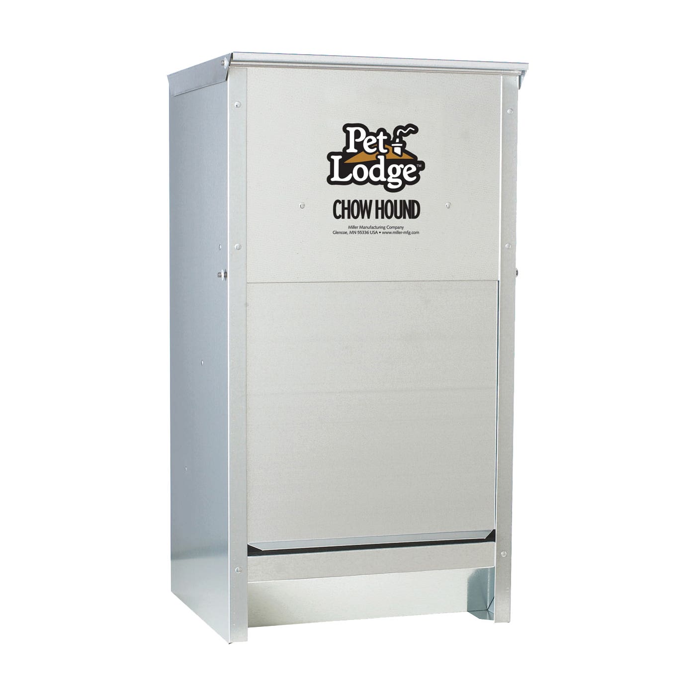 Pet Lodge CH25 Pet Feeder, 25 lb Volume, Galvanized Steel