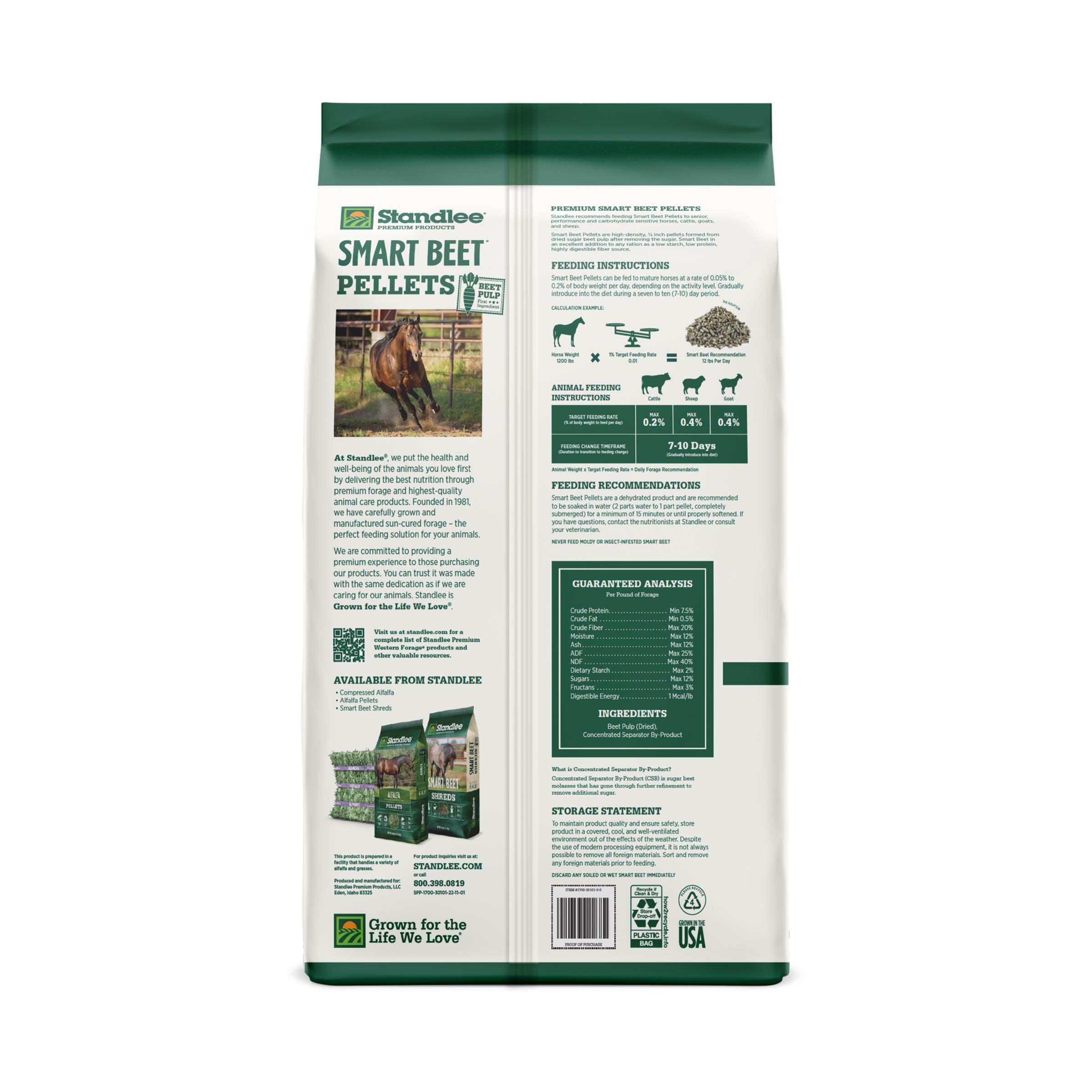 STANDLEE Smart Beet Pellets, Premium Livestock Feed