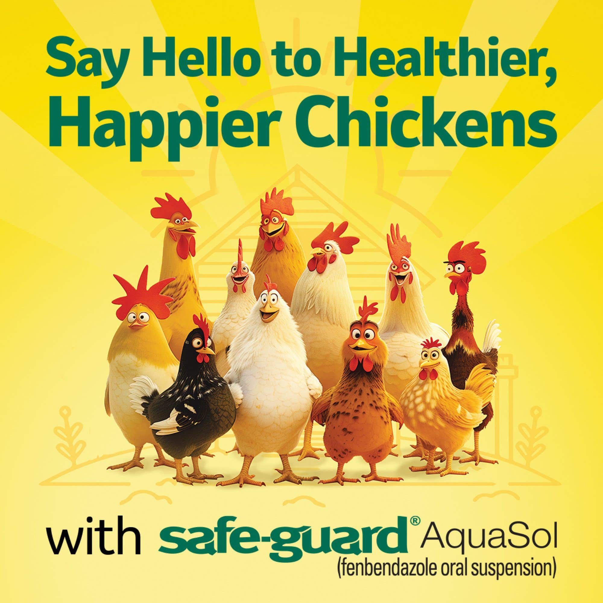 SAFE-GUARD AquaSol Dewormer for Chickens, 3 mL Bottle