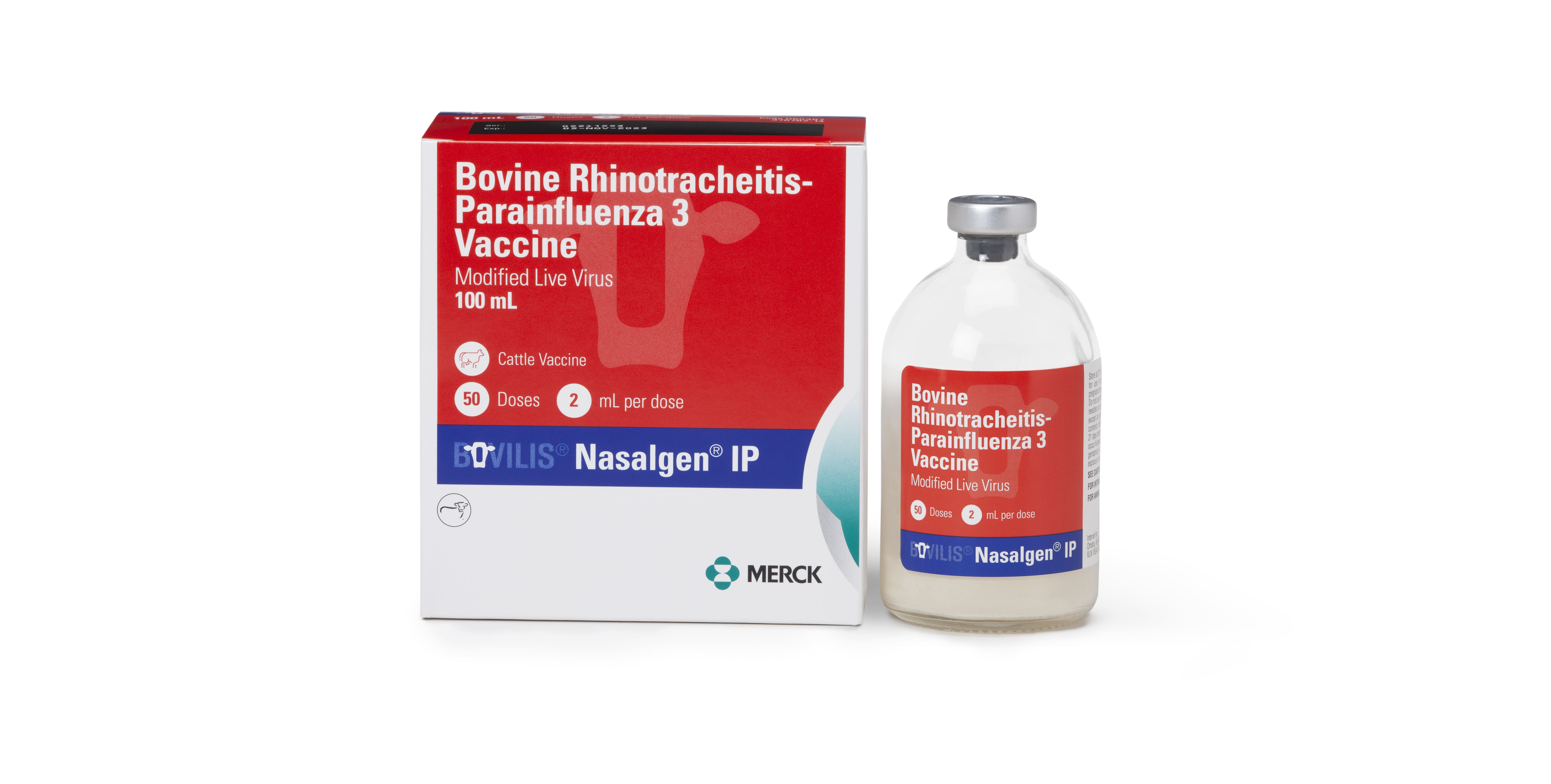 Merck Animal Health Bovilis Nasalgen IP, 50 dose (100 mL Vial)