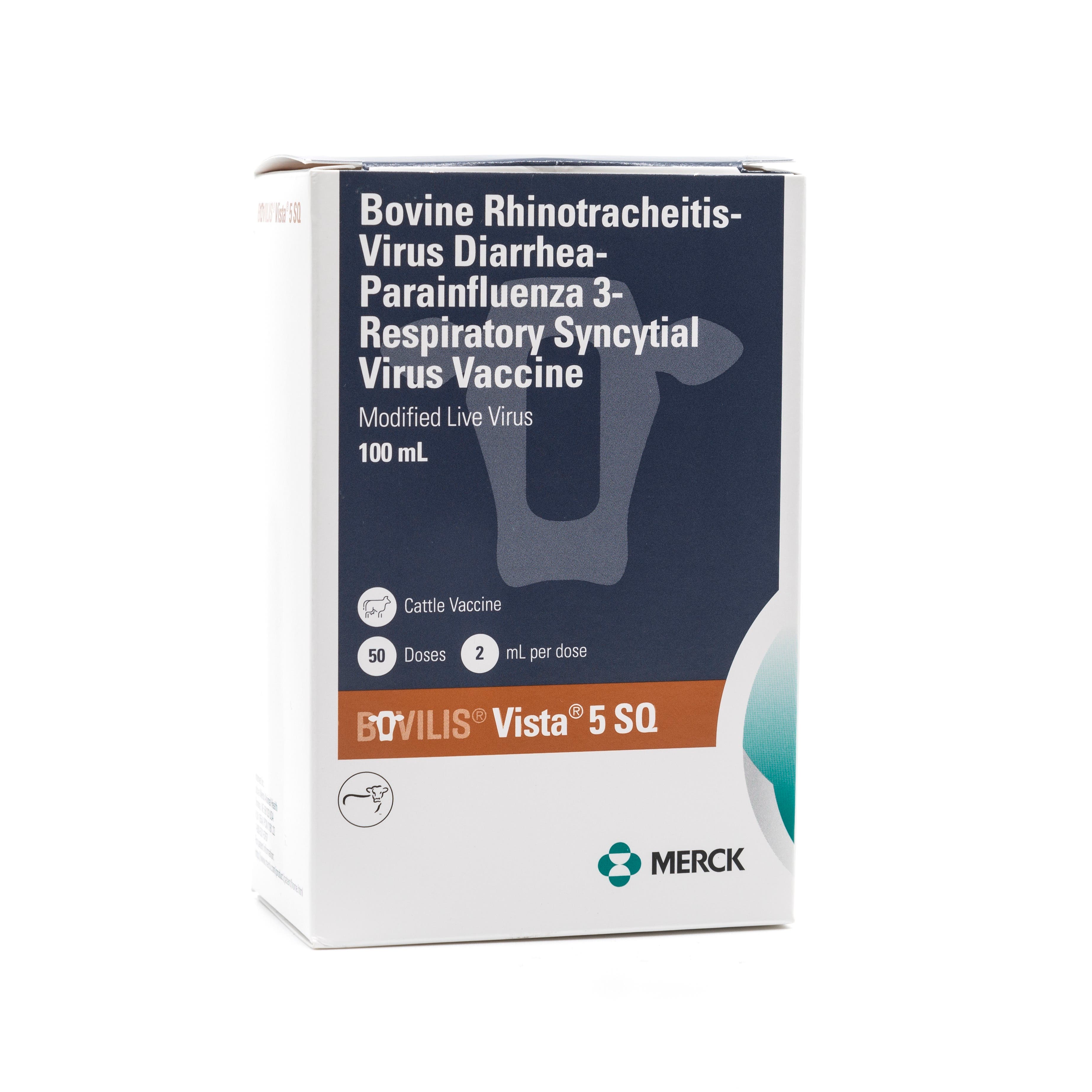 Merck Animal Health Vista Bovilis 5 SQ Cattle Vaccine, Powder, 50 dose (100 mL)