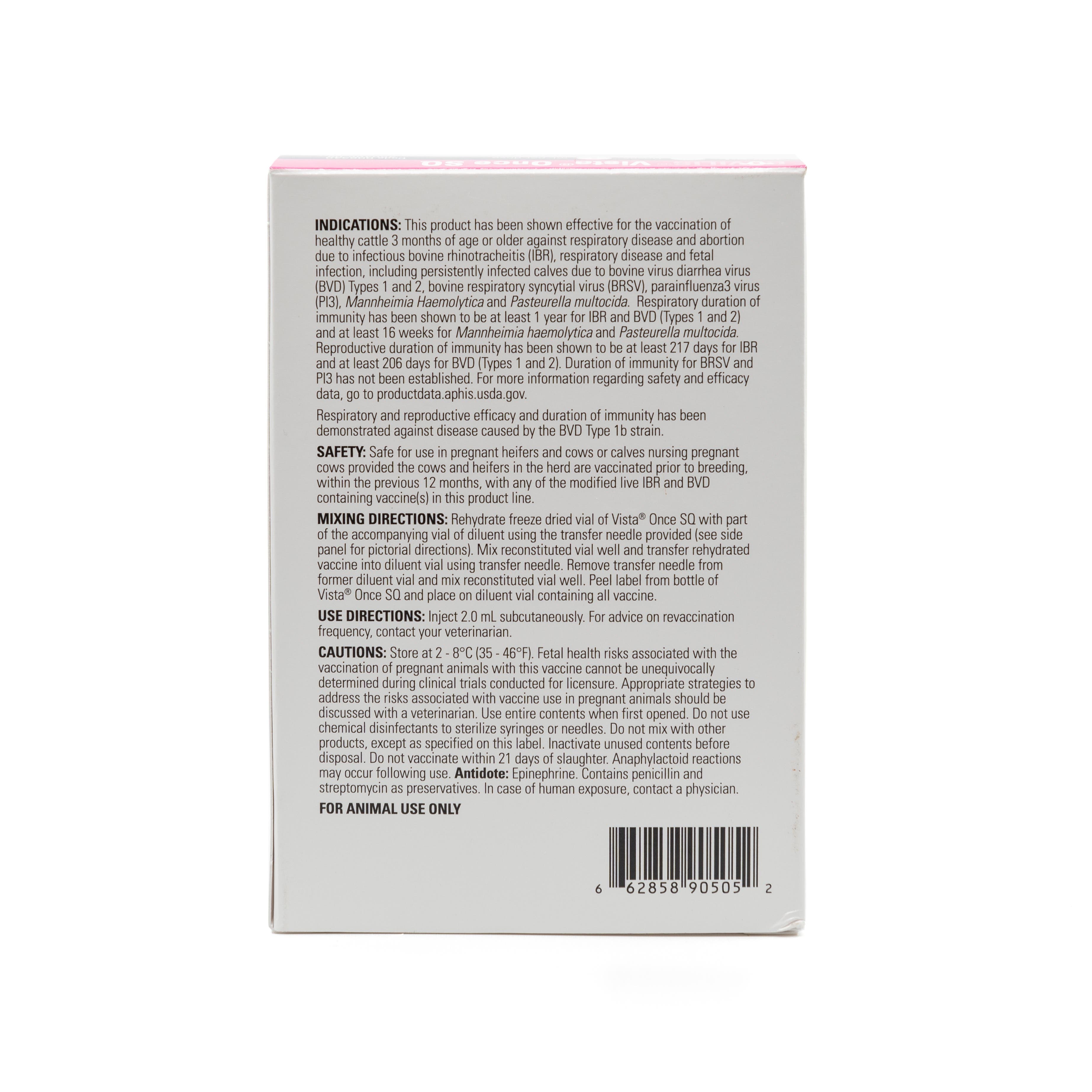 Merck Animal Health Bovilis Vista Once SQ Cattle Vaccine, 50 Dose