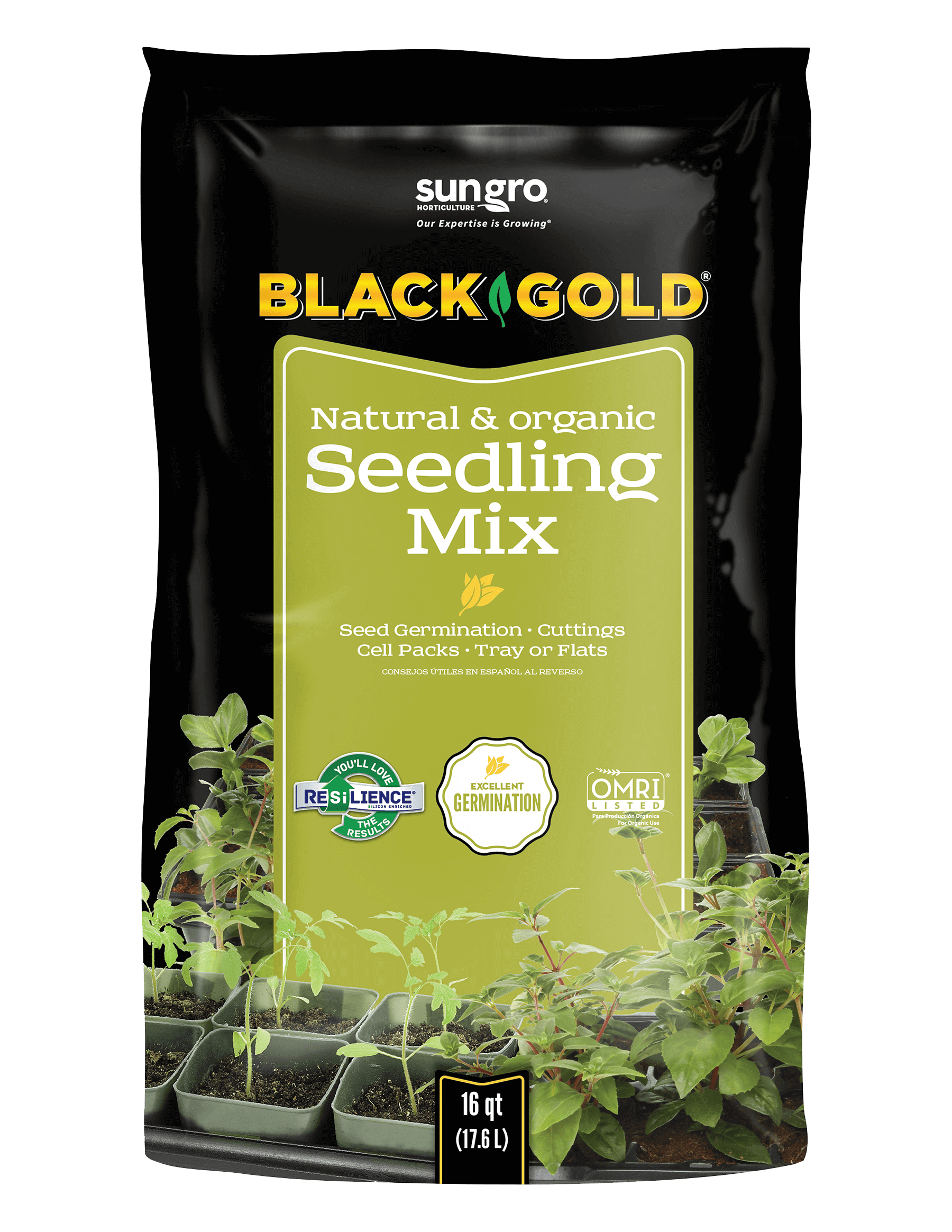 sun gro BLACK GOLD Seedling Mix, 16 qt Bag