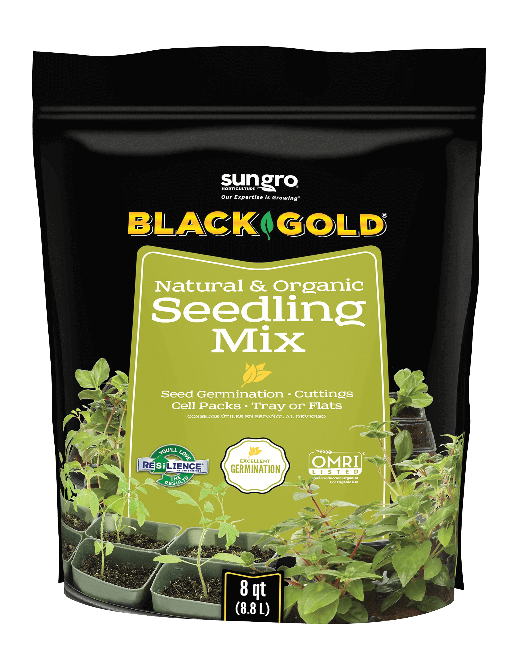 Black Gold Seedling Mix 8 qt Bag
