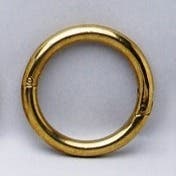 STONE Large Brass Bull Ring, 7/16″ x 3-1/2″