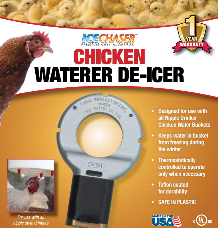 Farm Innovators Chicken Waterer De-Icer