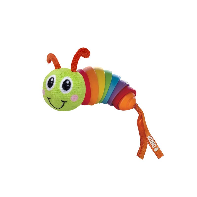 KONG Bat-a-Bout Clackz Caterpillar Cat Toy