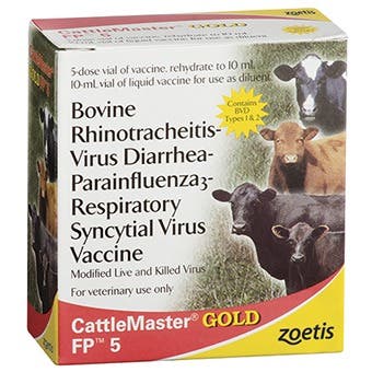Zoetis Cattlemaster GOLD FP, Cattle Vaccine, 5 ds