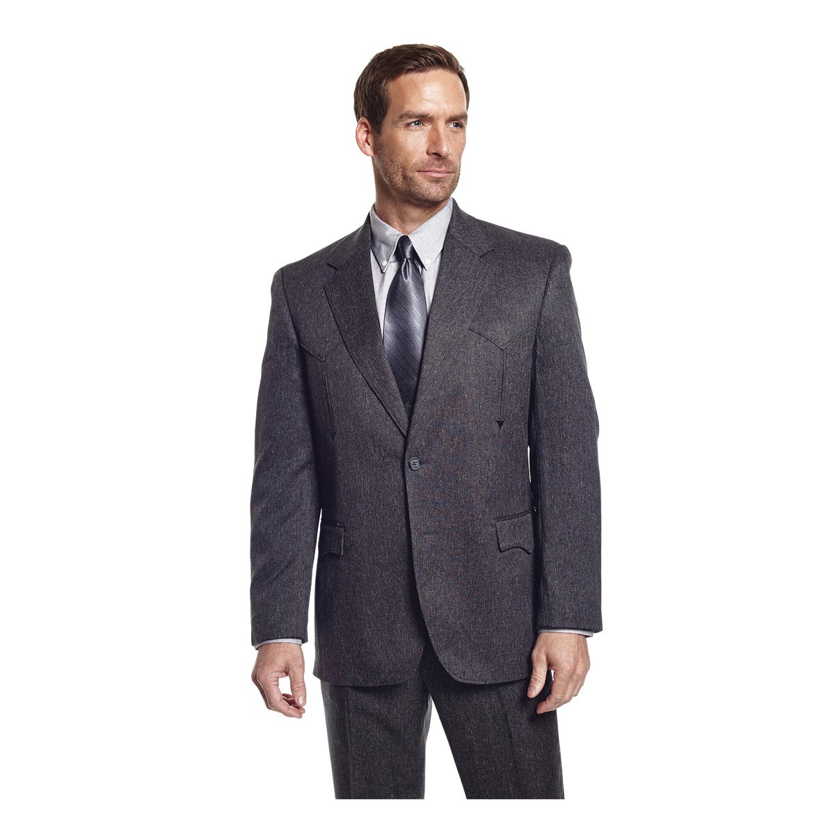 Circle S Vegas Series Coat, Polyester, Heather Charcoal, Button Closure, Long