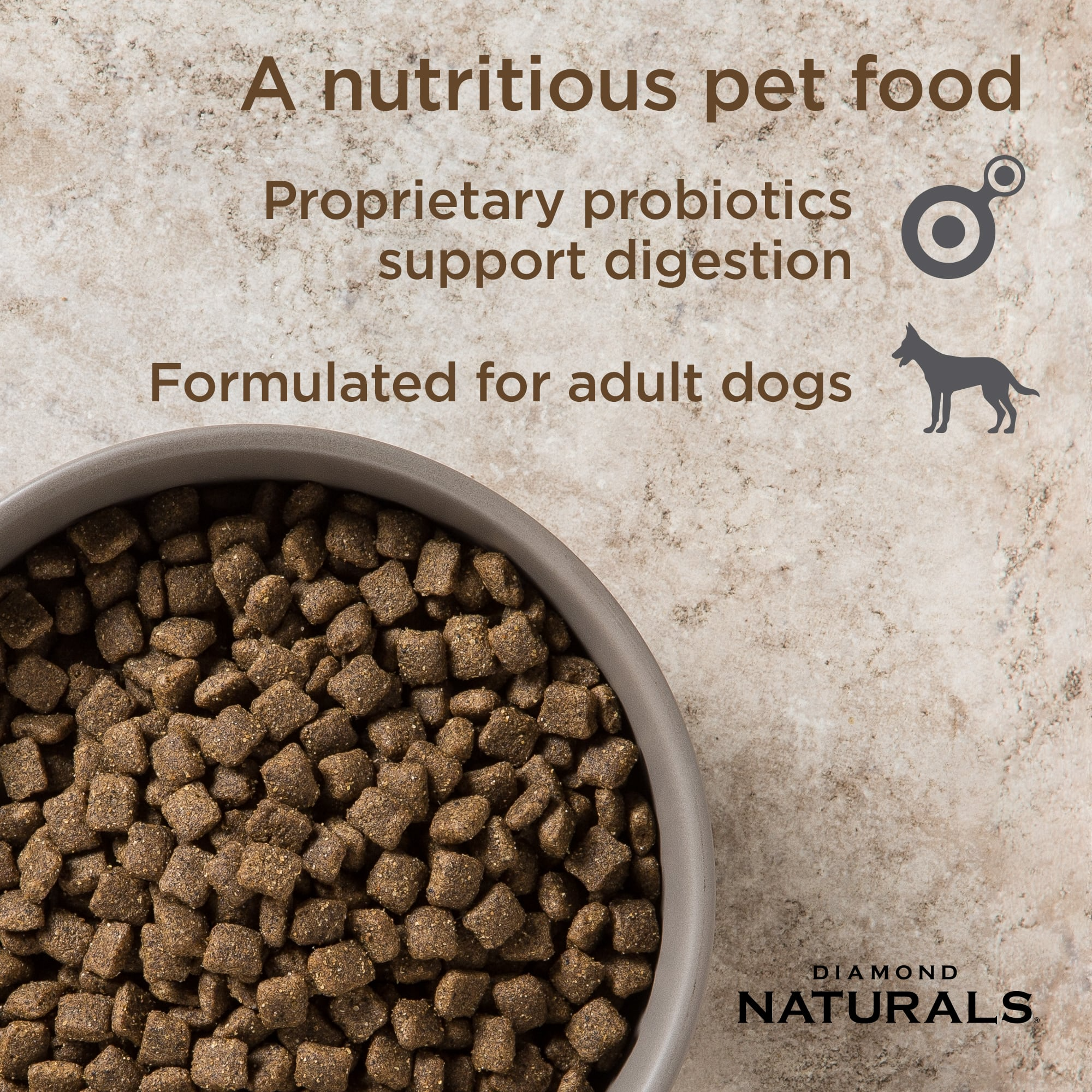 Diamond Naturals Adult Dog Lamb Meal & Rice Dry Food, 20 lb