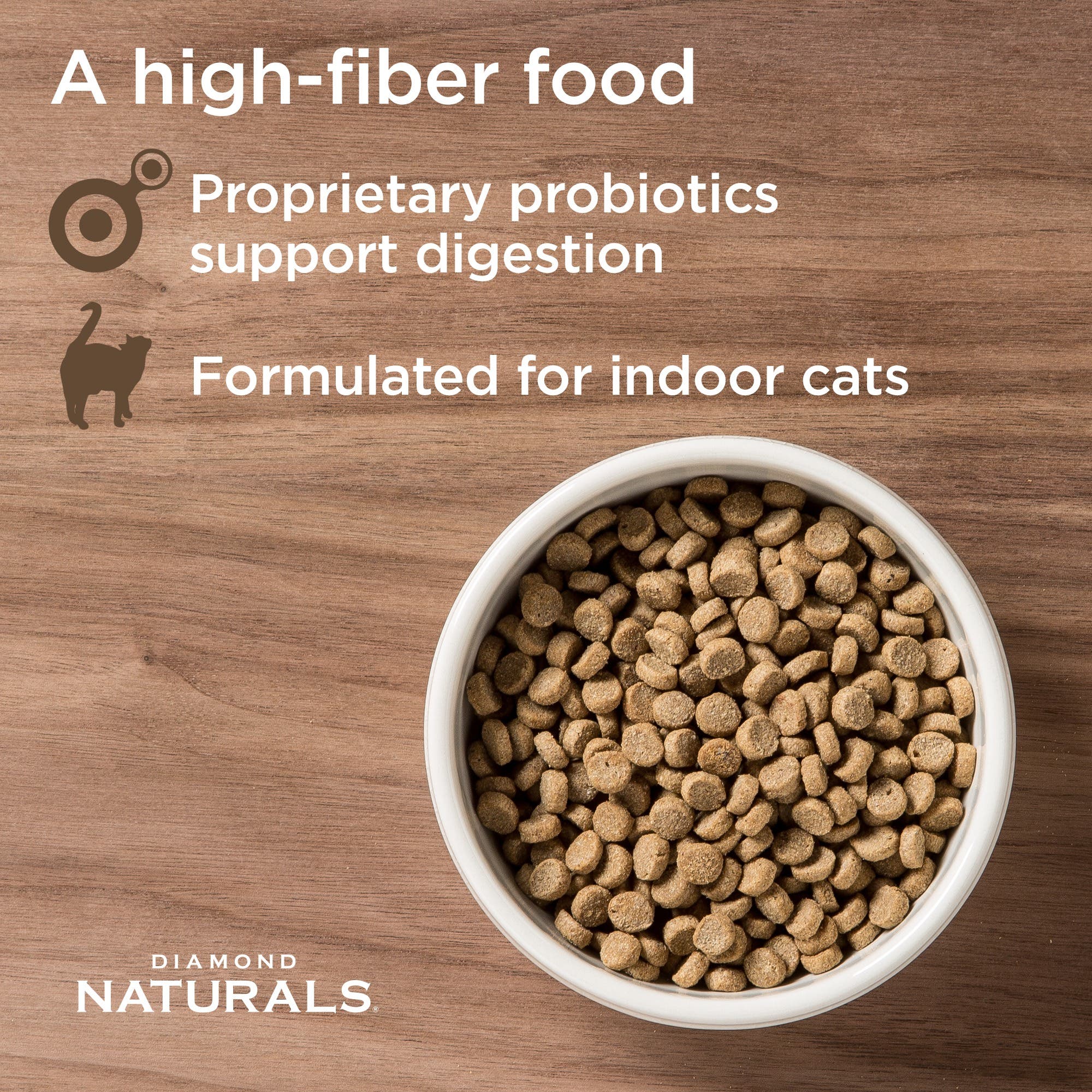 Diamond Naturals Indoor Cat Chicken & Rice Dry Food, 18 lb Bag