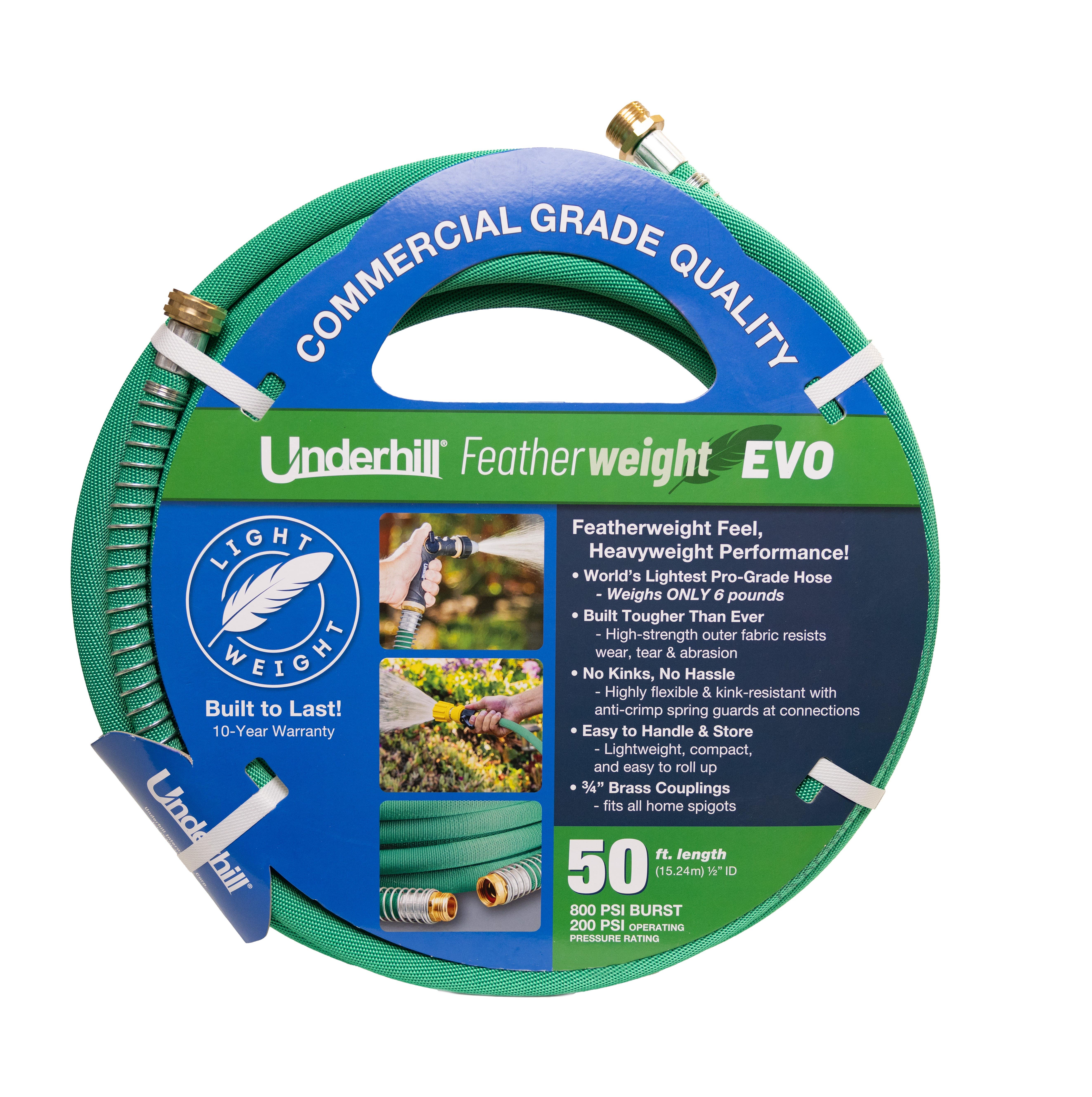 Featherweight EVO Hose, Ultra Light & Tough, 50 ft, Green
