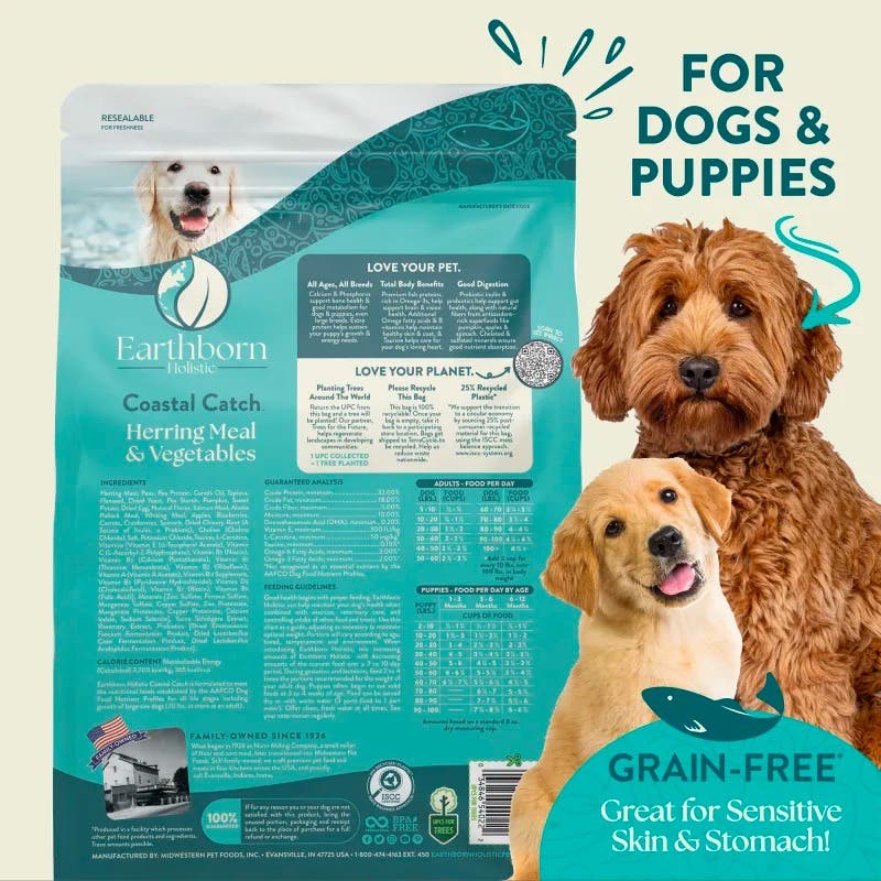 Earthborn Holistic Coastal Catch Dog Food, Dry, 14 lb