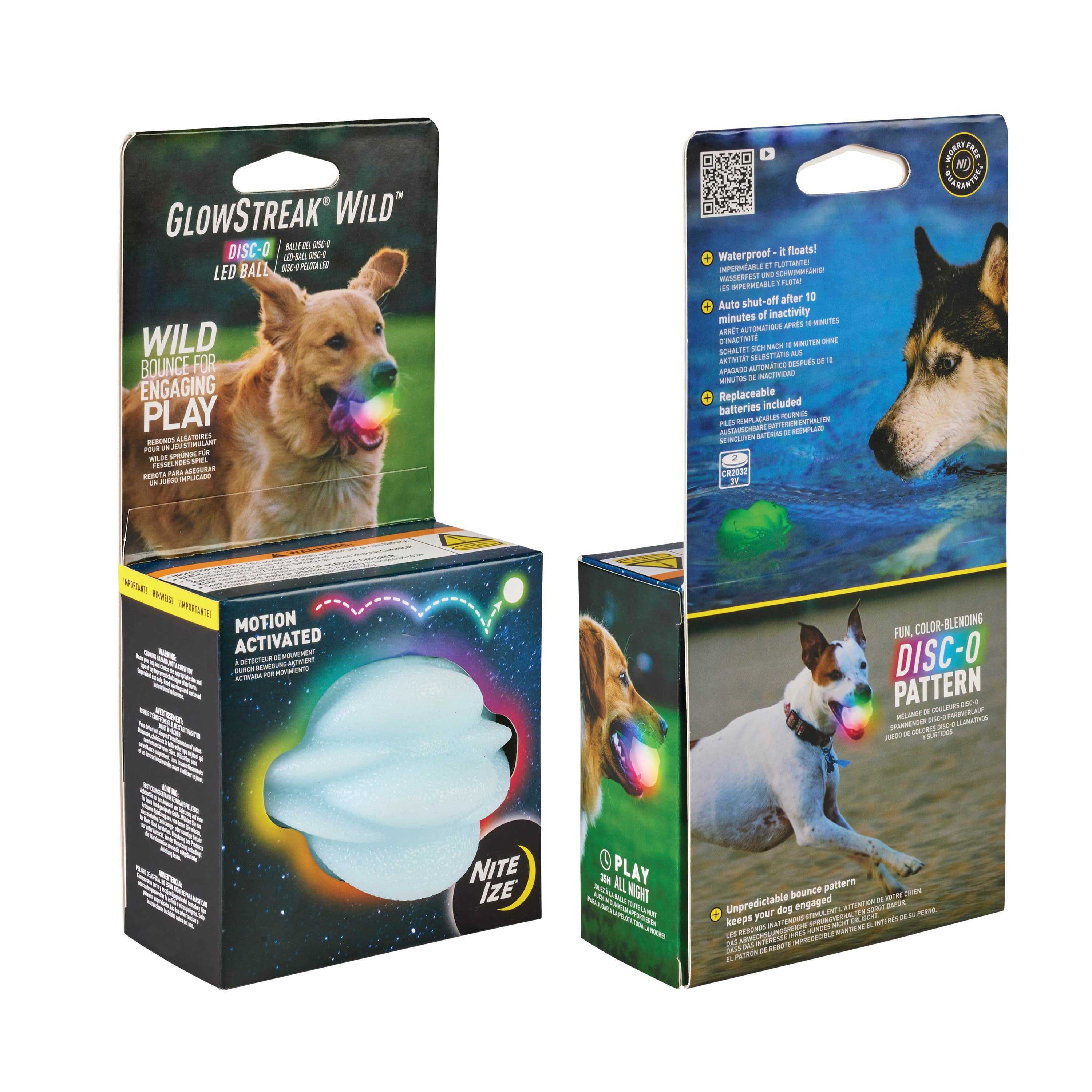 Nite Ize GlowStreak Wild LED Ball, Disc-O