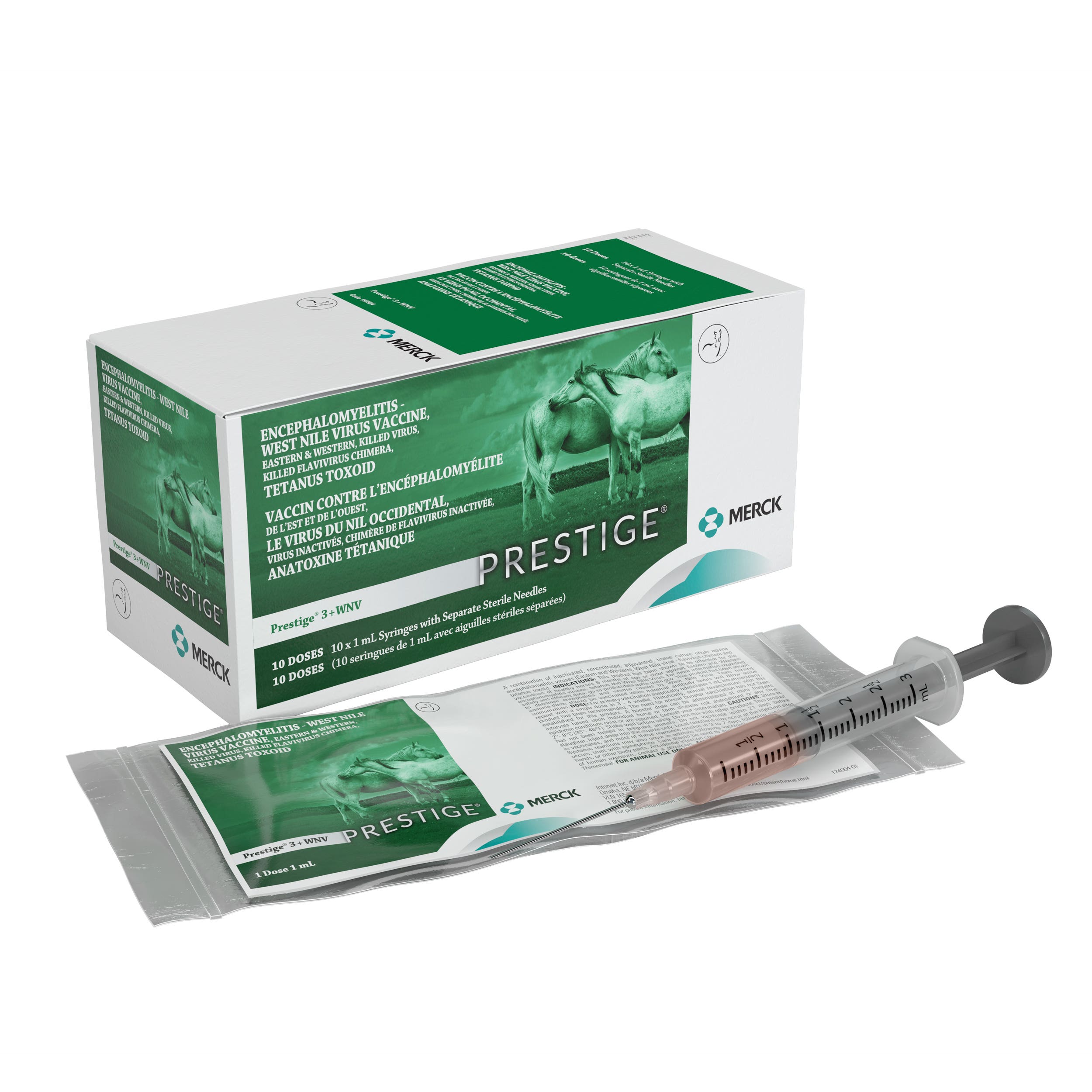 Merck Animal Health Prestige 3 + WNV Vaccine, 1 mL