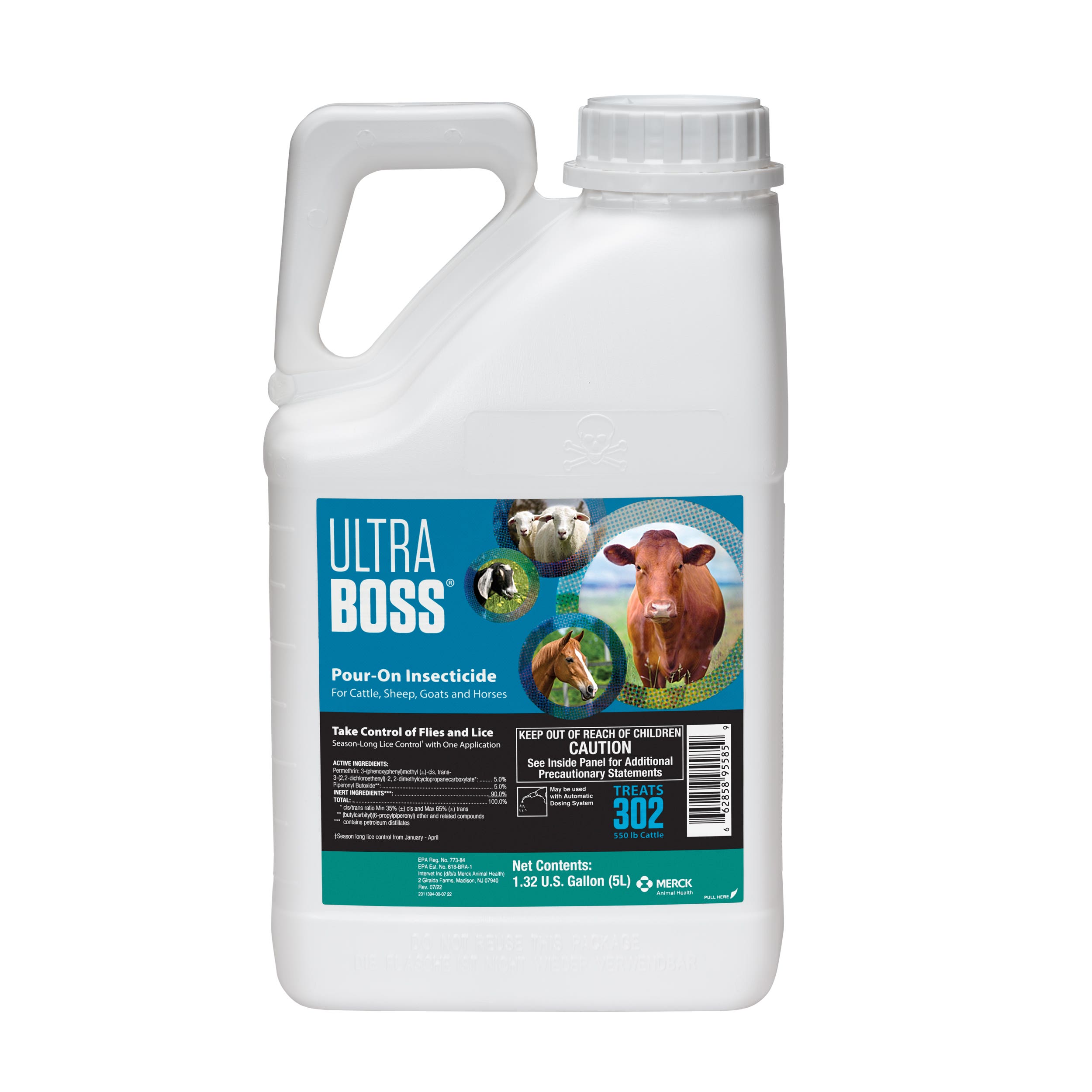Merck Animal Health ULTRA BOSS Pour-On Insecticide, 1 gal