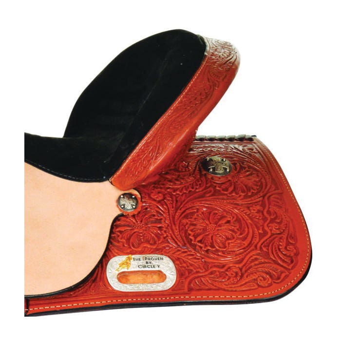 High Horse Proven Mansfield Suede Barrel Saddle, 14 In., Wide Bar