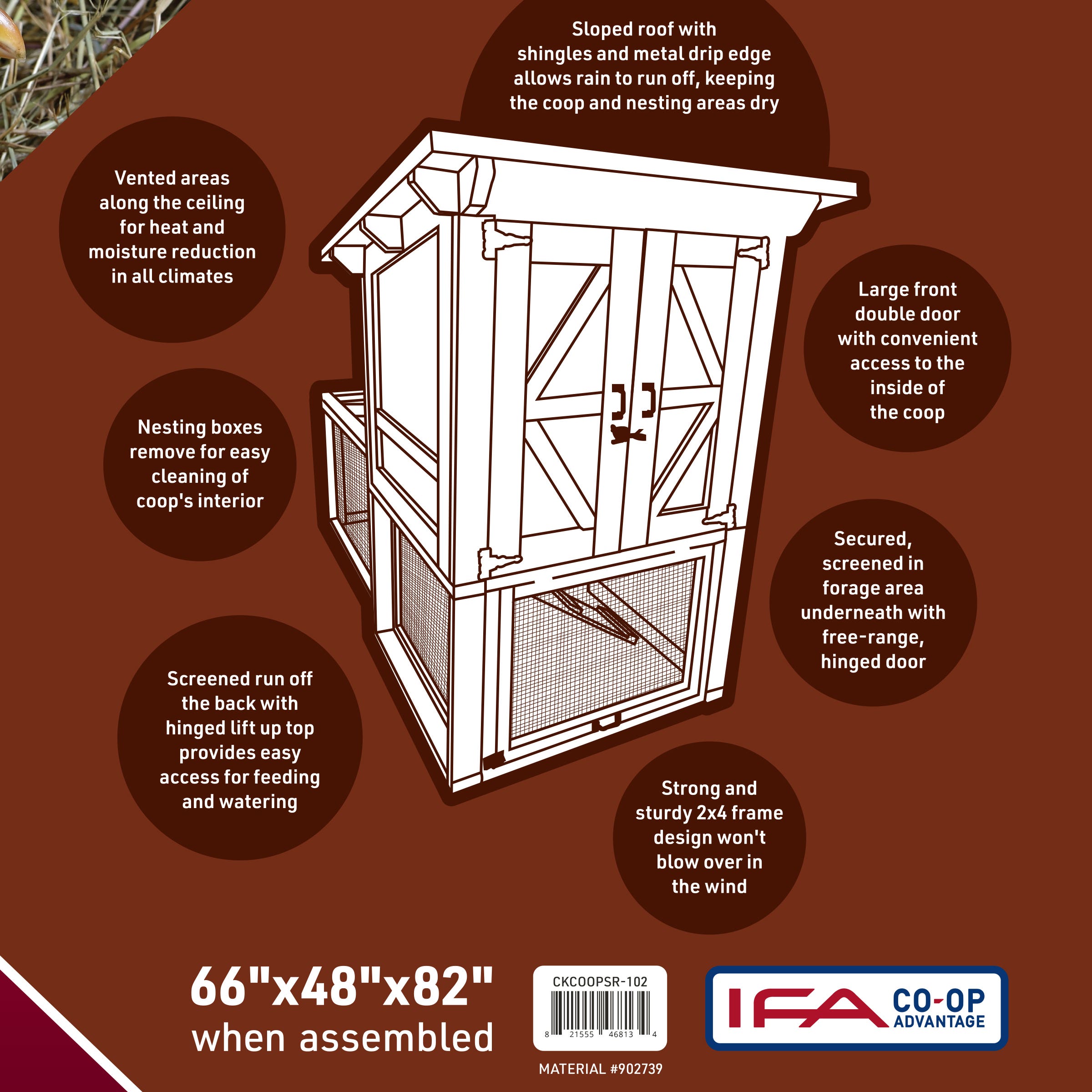 IFA Mountain Vista Premium Chicken Coop, 4-6 Capacity