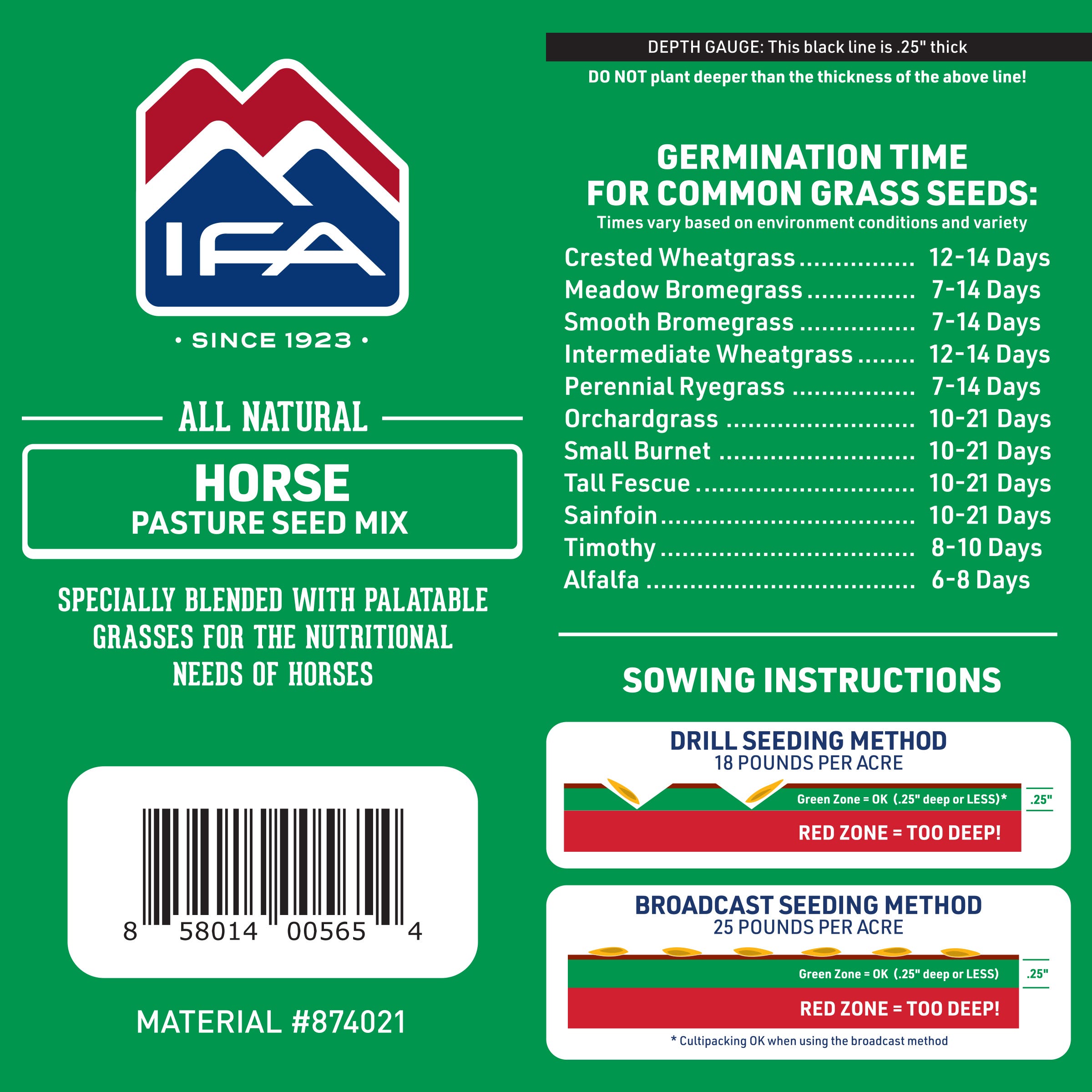 IFA Horse Pasture Seed Mix, 5 Lb.