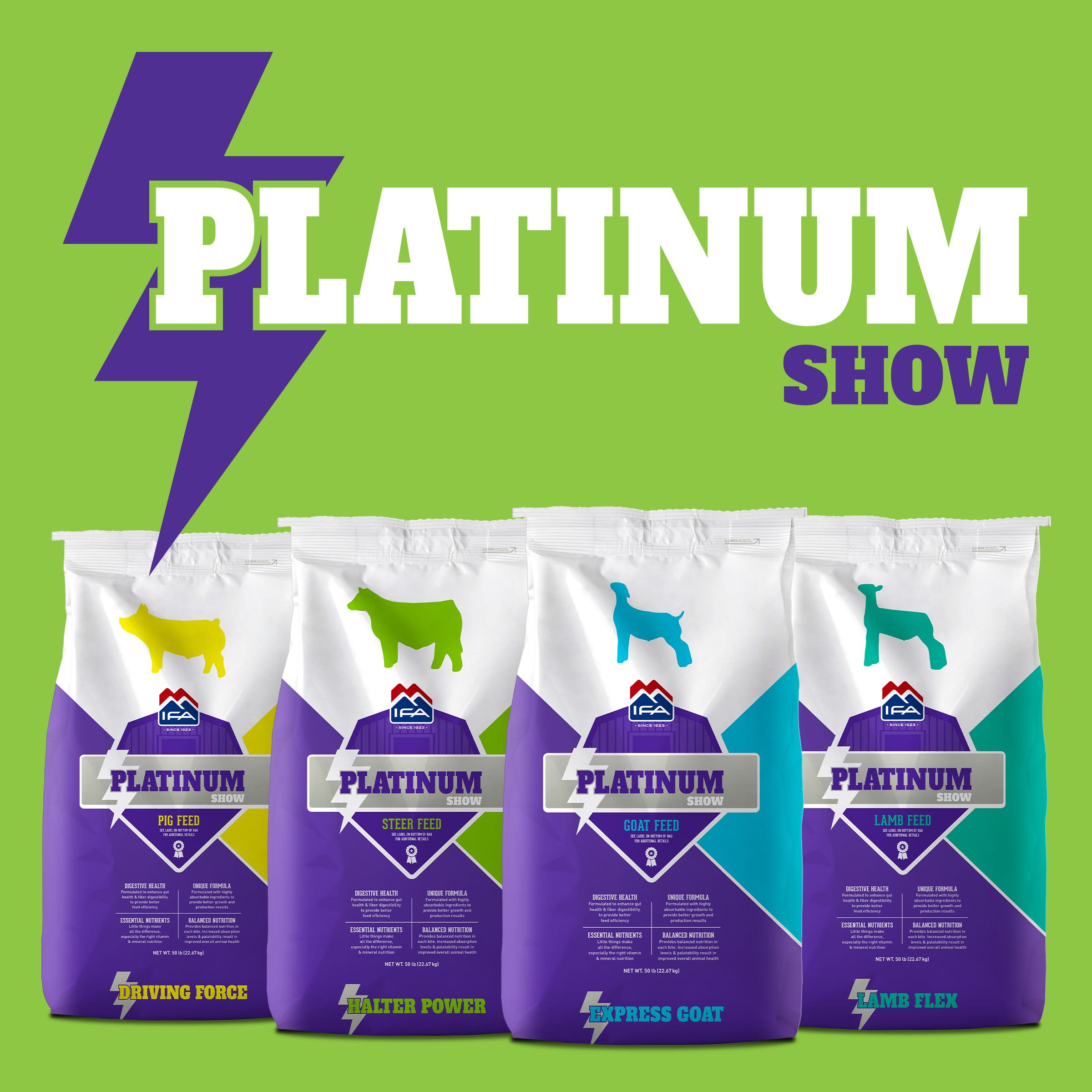 IFA Platinum Show Halter Power 'Prime' Steer Feed, Texturized Formula, 50 Lb.