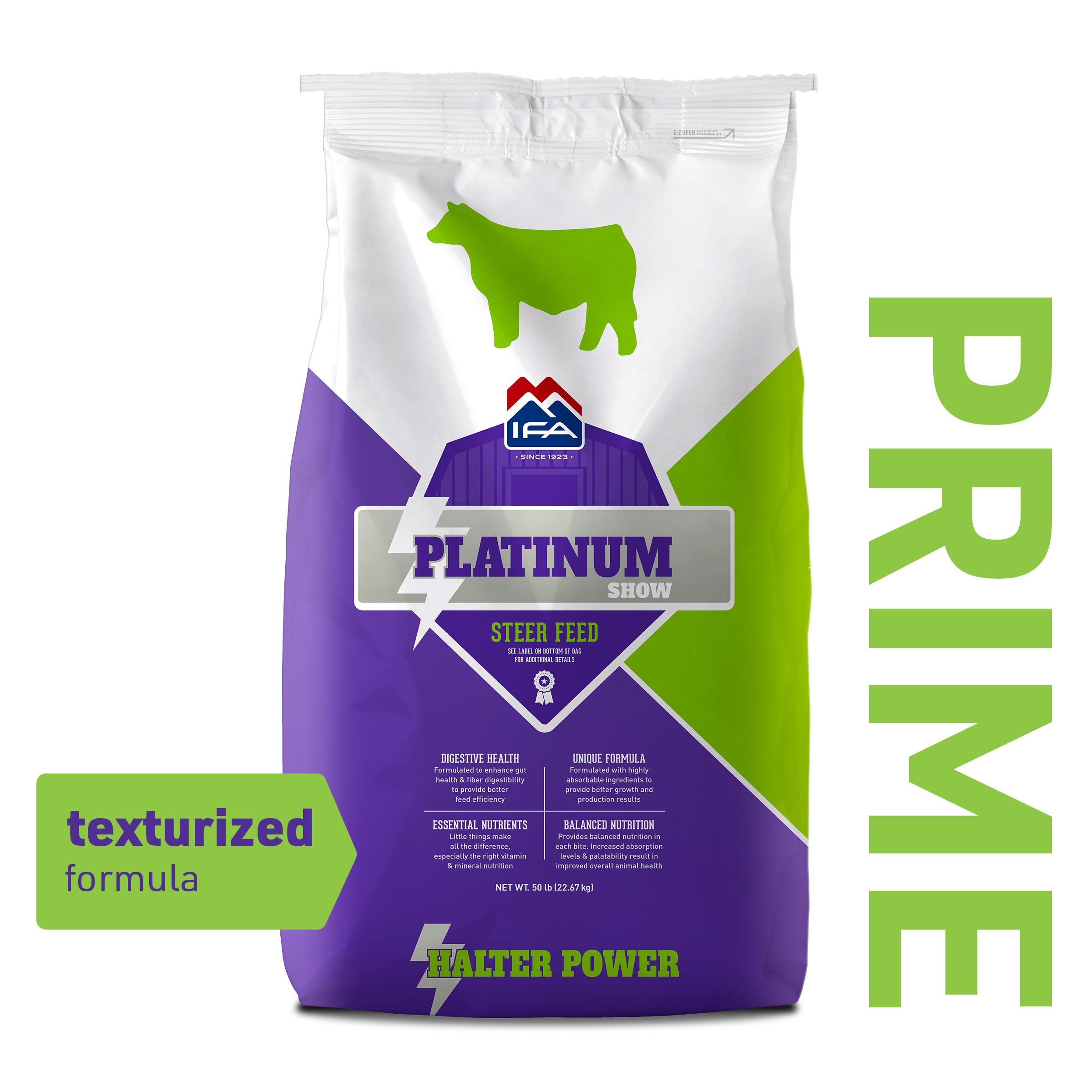 IFA Platinum Show Halter Power 'Prime' Steer Feed, Texturized Formula, 50 Lb.