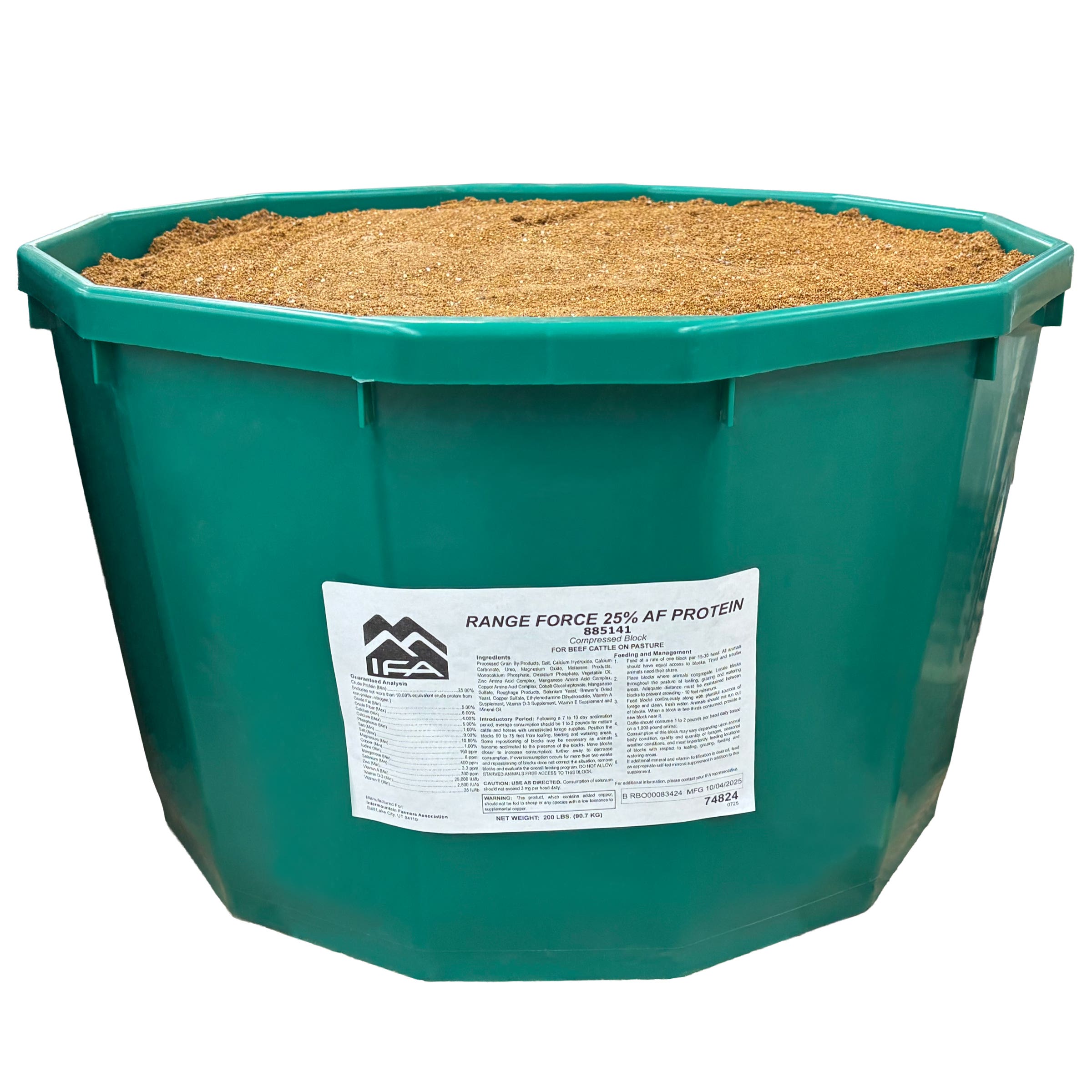 IFA Range Force 25% AF Compressed Protein Tub, 200 Lb.