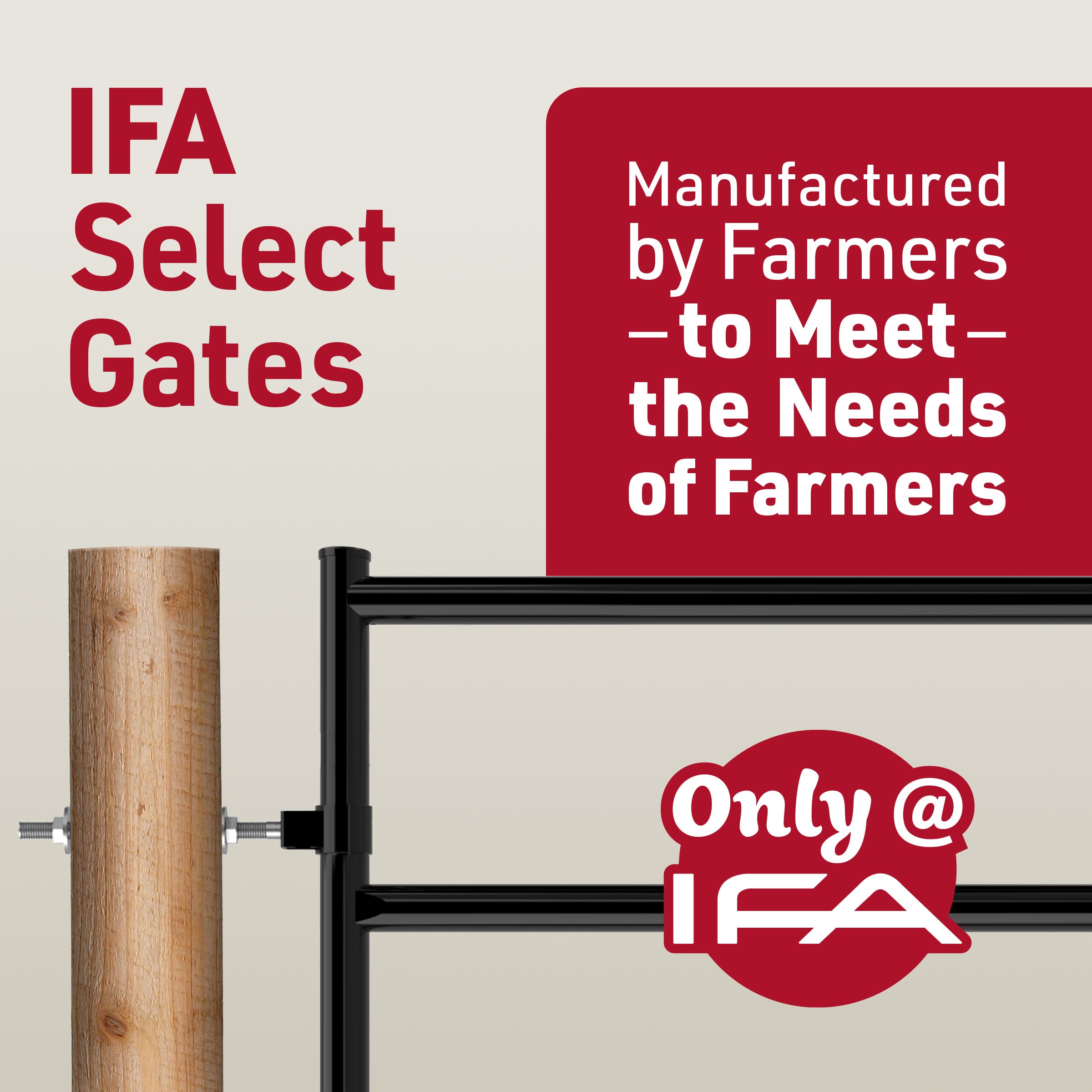 IFA Select Gate, Mid-to-Heavy Duty, 4' Wide, Black - 884911