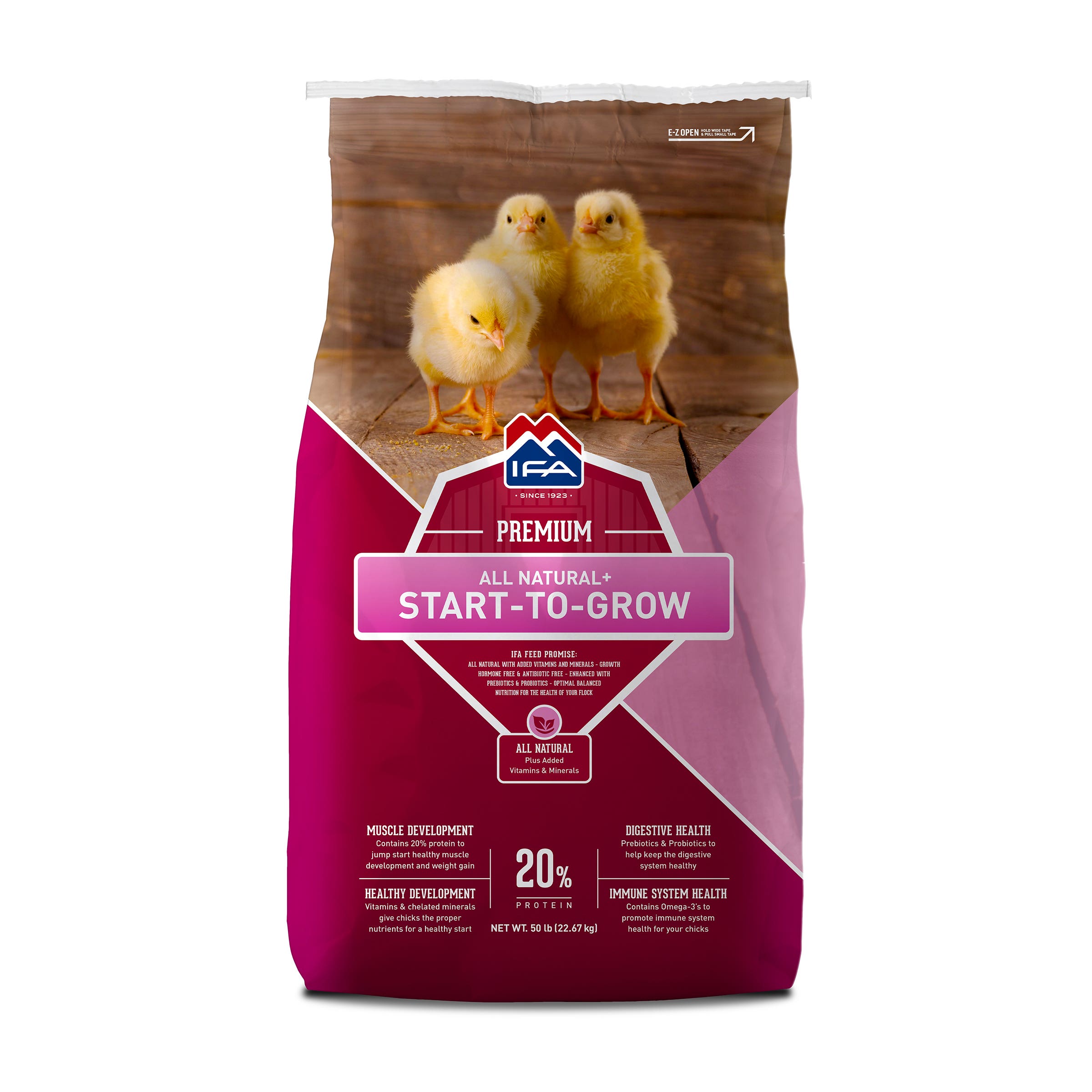 IFA All Natural+ Start-To-Grow, 50 Lb. -- Chick and Pullet Developer Mash Feed