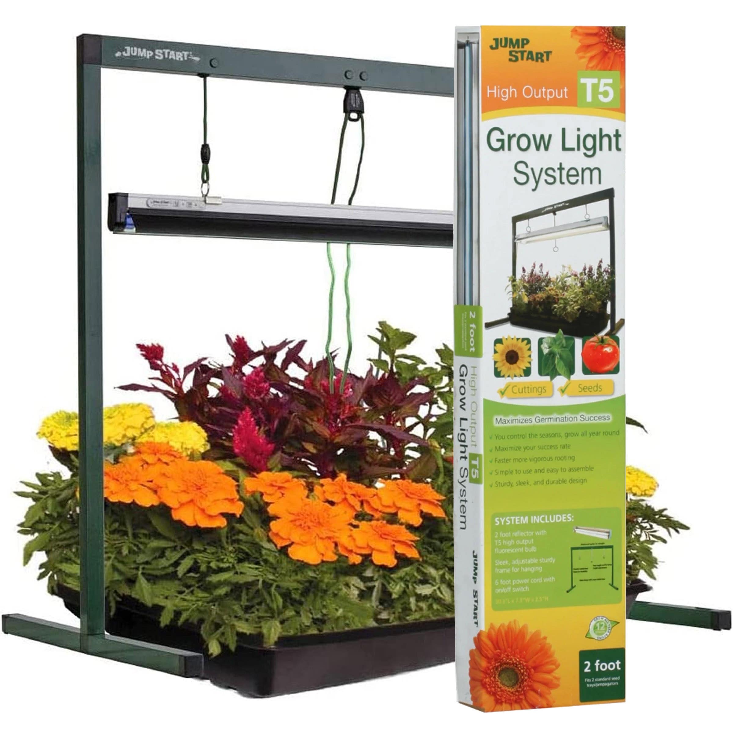 Jump Start Grow Light System with Timer, 120 V, 6400 K Color Temp