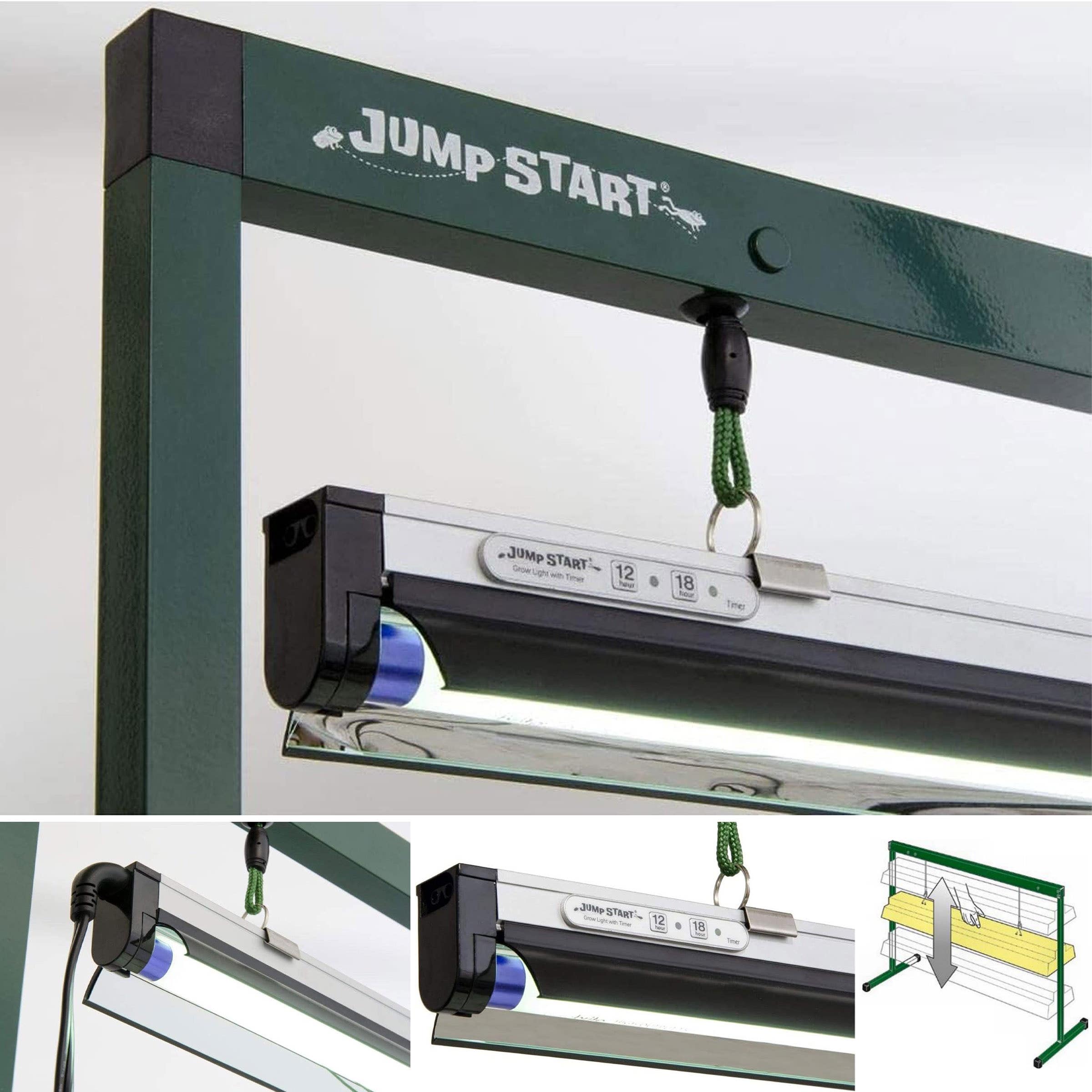 Jump Start Grow Light System with Timer, 120 V, 6400 K Color Temp