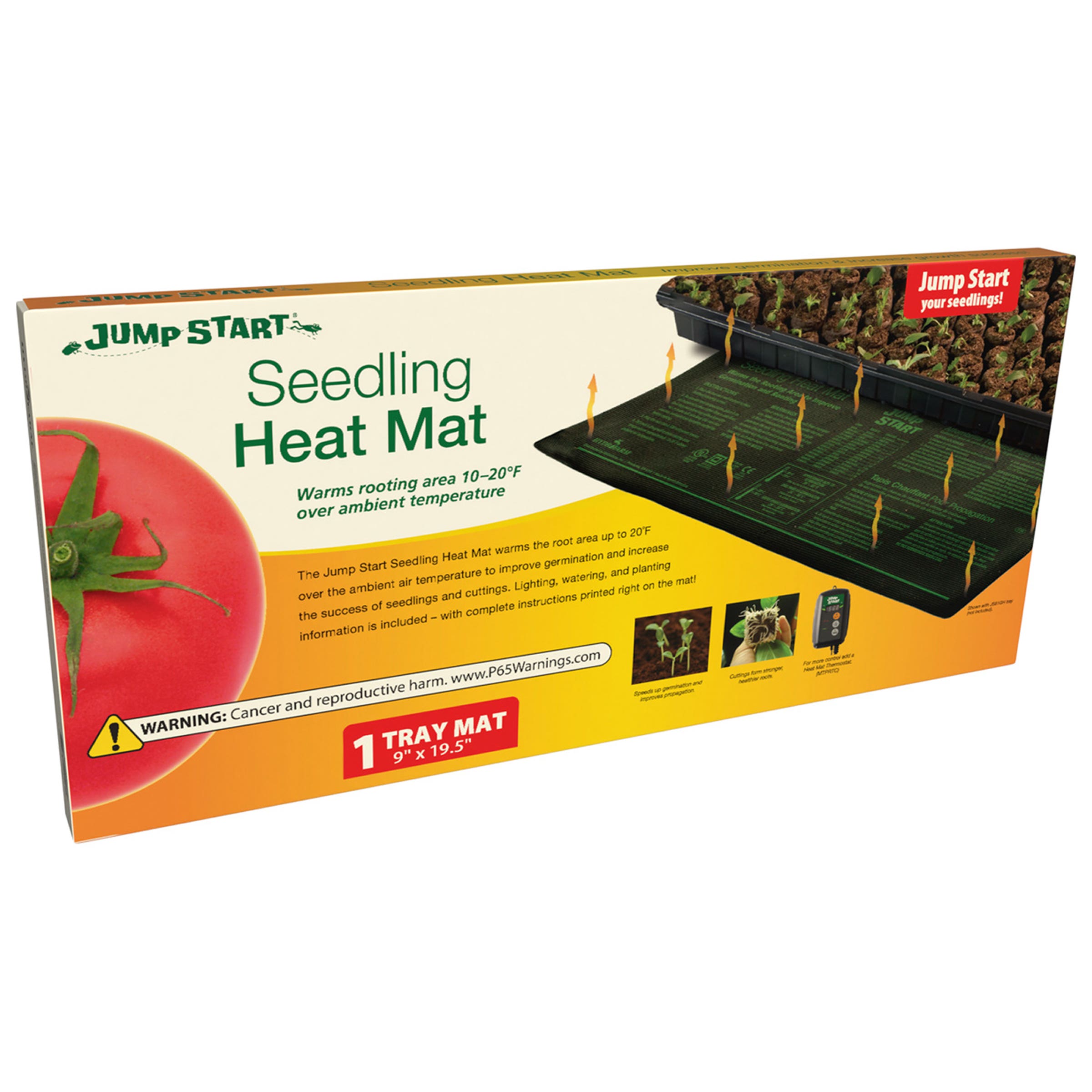 Jump Start Seedling Heat Mat, 19-1/2 in L, 8-7/8 in W, 120 V