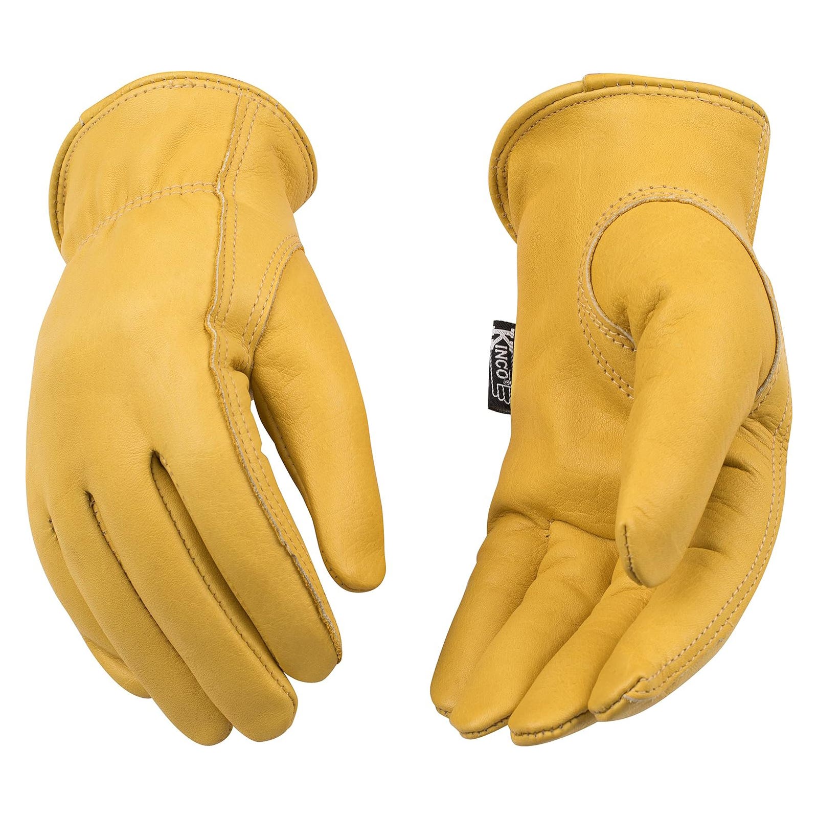 Kinco Women's Lined Grain Cowhide Leather Driver Gloves Medium
